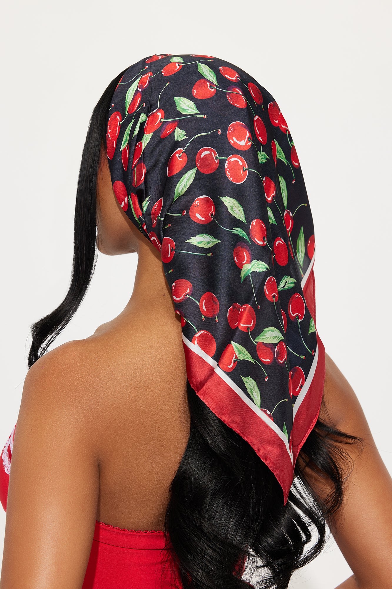 Cherry Pop Head Wrap - Black/Red