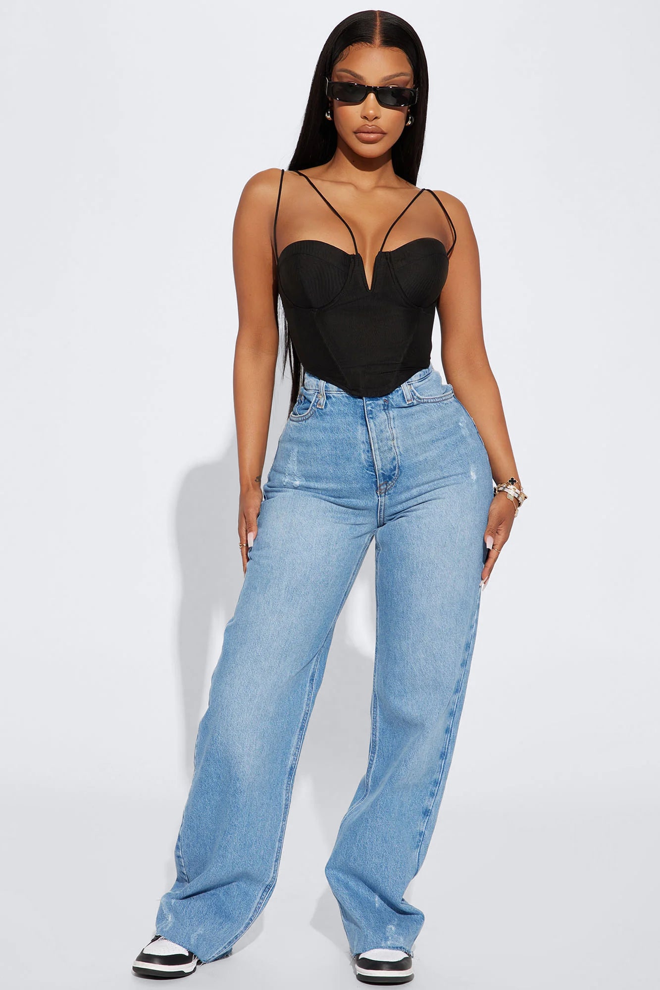 Sara Corset Top - Black