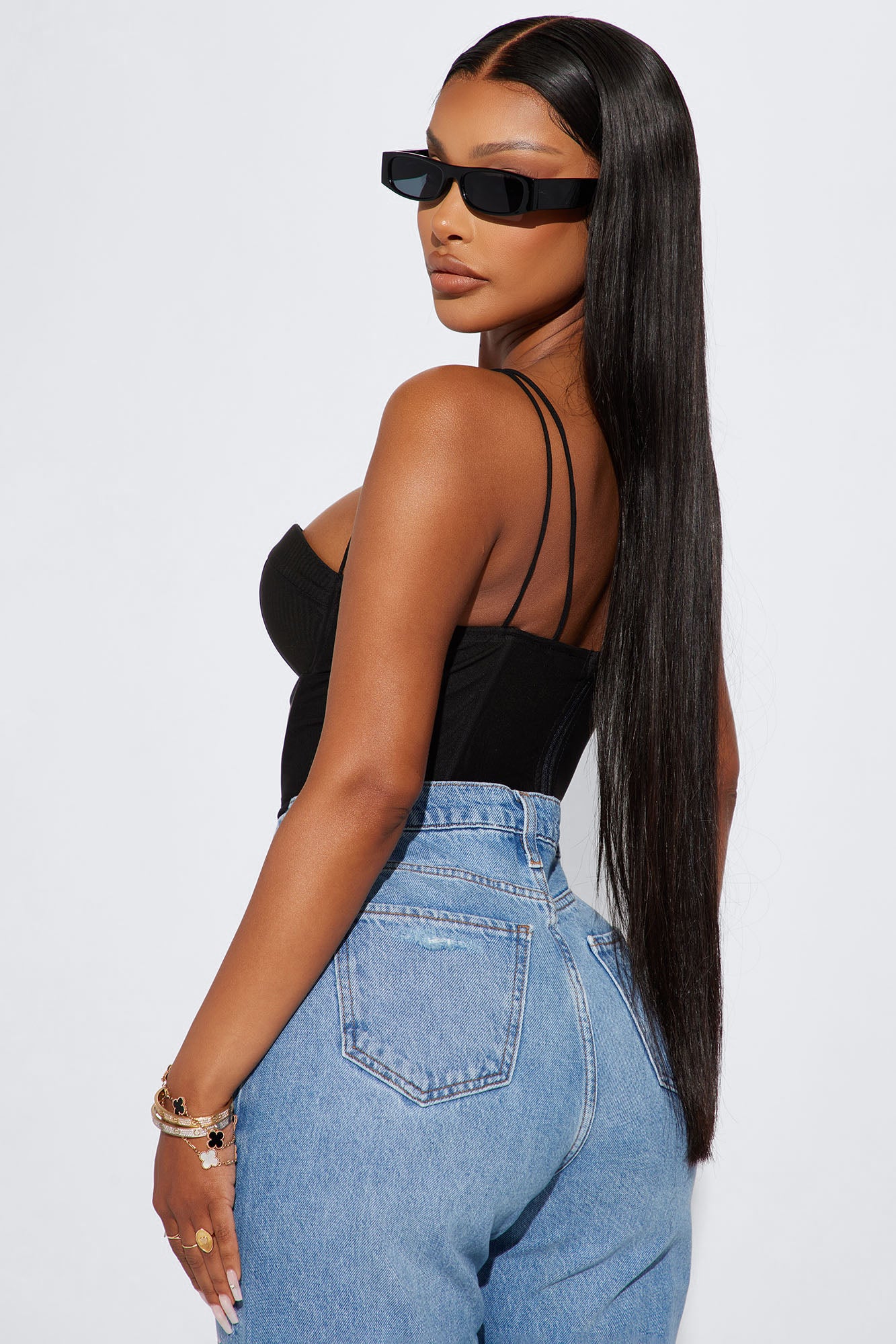 Sara Corset Top - Black