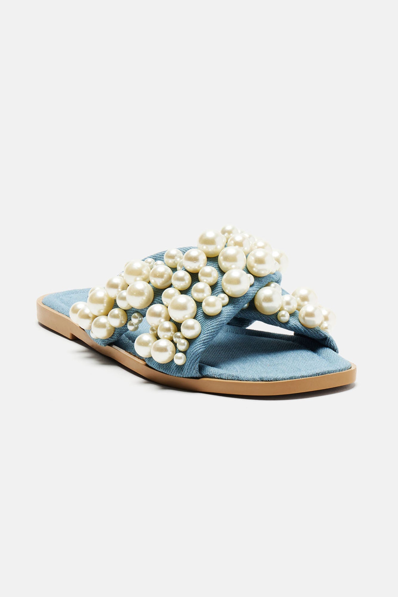 Knowing The Way Flat Sandals - Denim