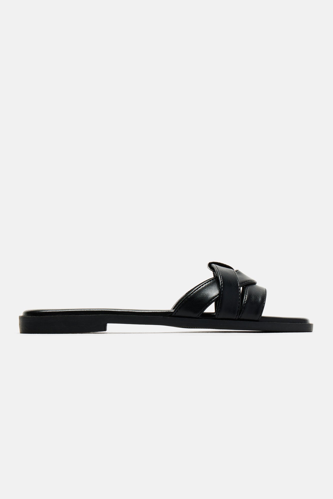 Jeanne Flat Sandals - Black