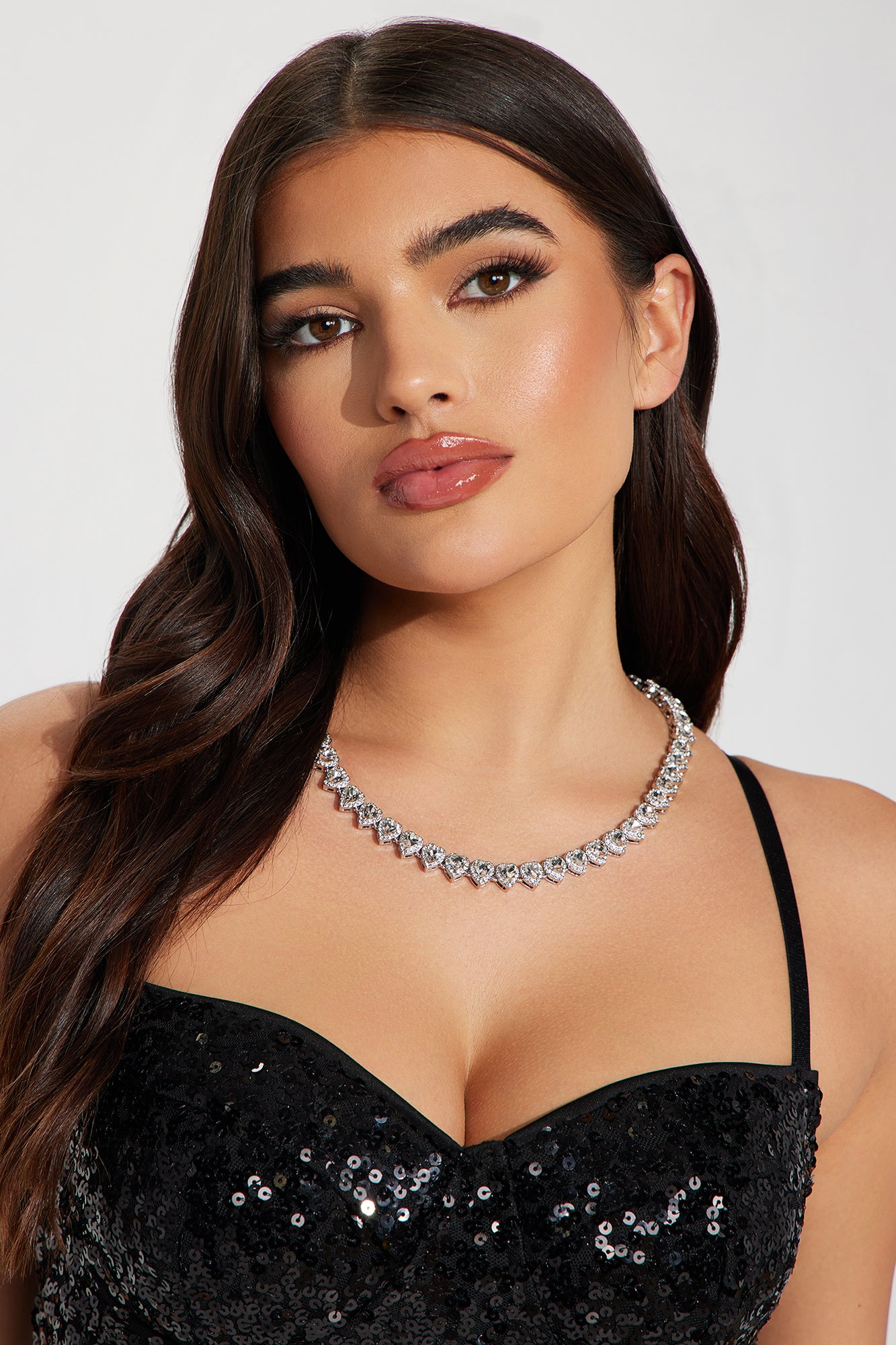 Icy Queen Chain Necklace - Silver