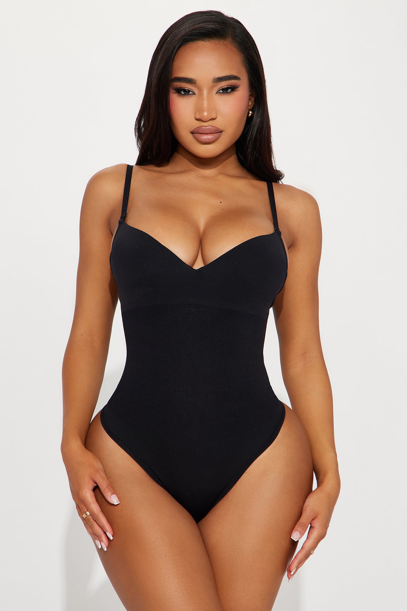 Hourglass Figure Compression Shapewear Bodysuit - Black
