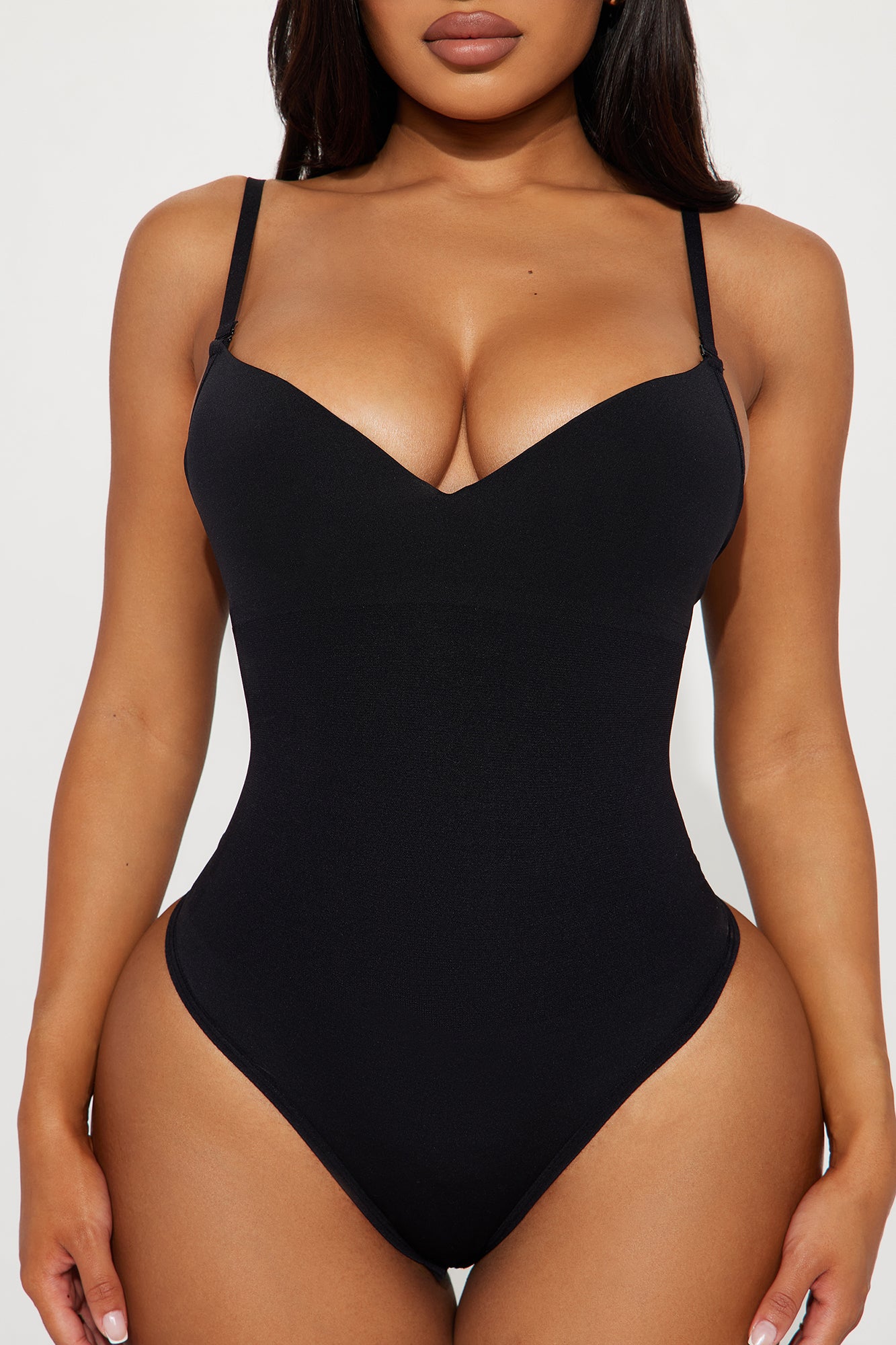Hourglass Figure Compression Shapewear Bodysuit - Black