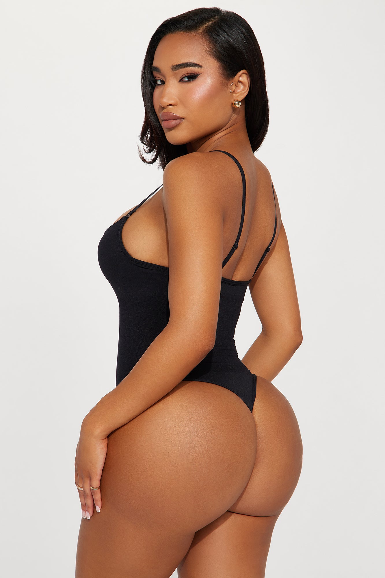 Hourglass Figure Compression Shapewear Bodysuit - Black