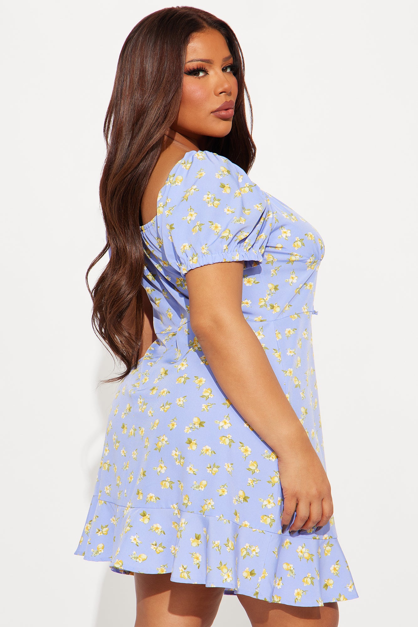 Kessie Floral Mini Dress - Blue/combo
