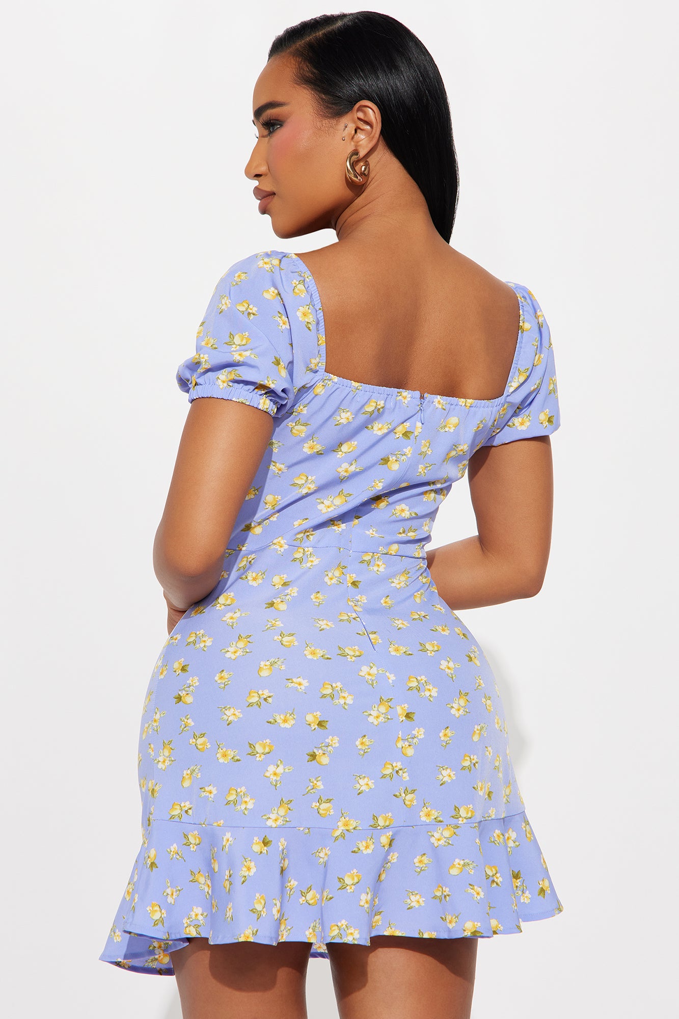 Kessie Floral Mini Dress - Blue/combo