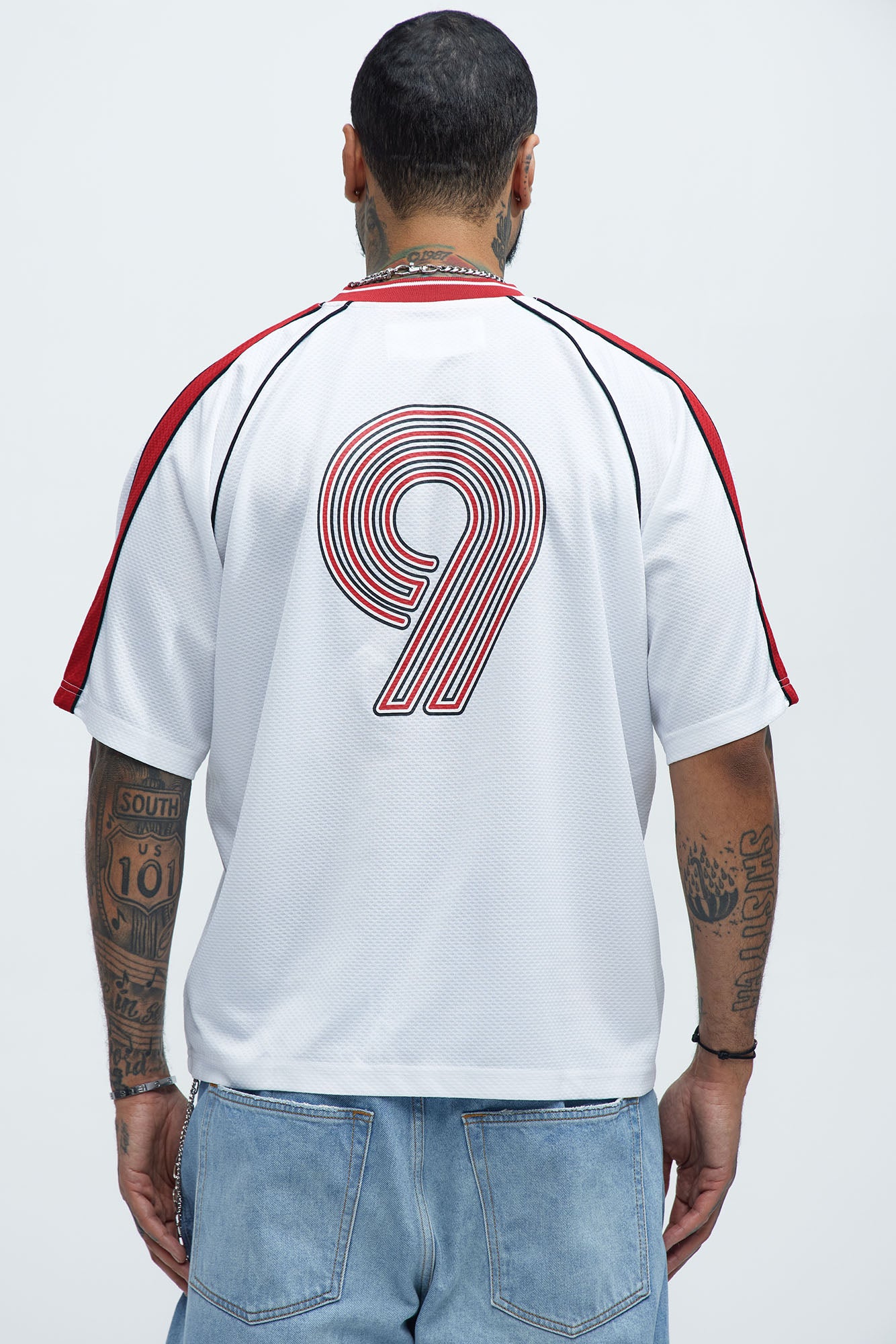 Legends V-Neck Soccer Jersey - White