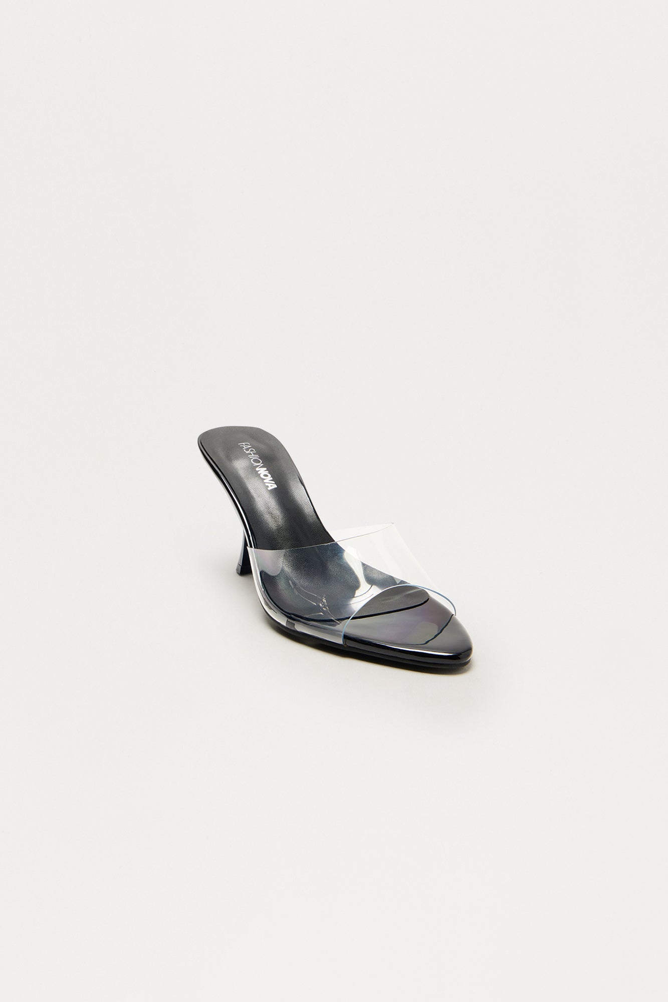 Midnight Clear PVC Mules - Black