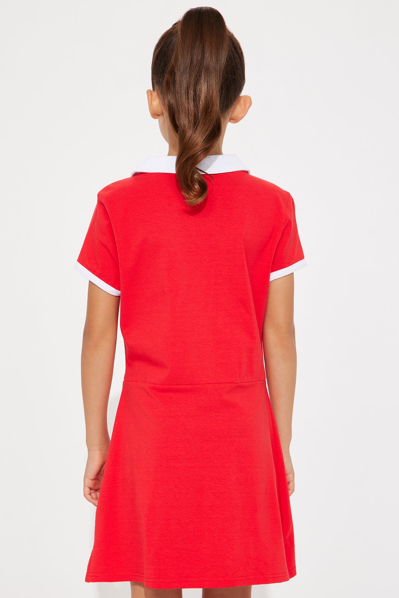 Mini Alice Contrast Mini Dress - Red