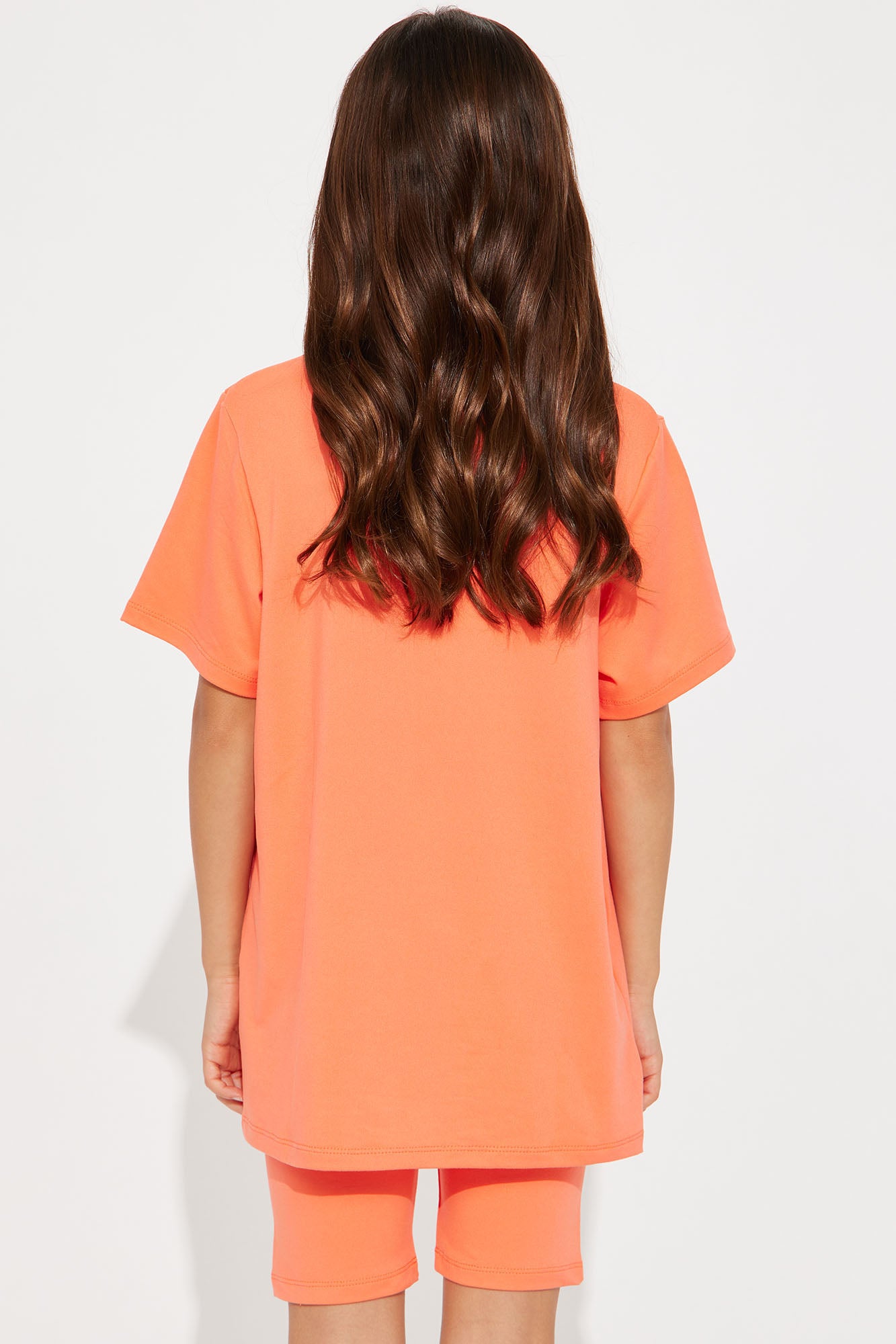 Mini Sassy And Demure Bike Short Set - Orange