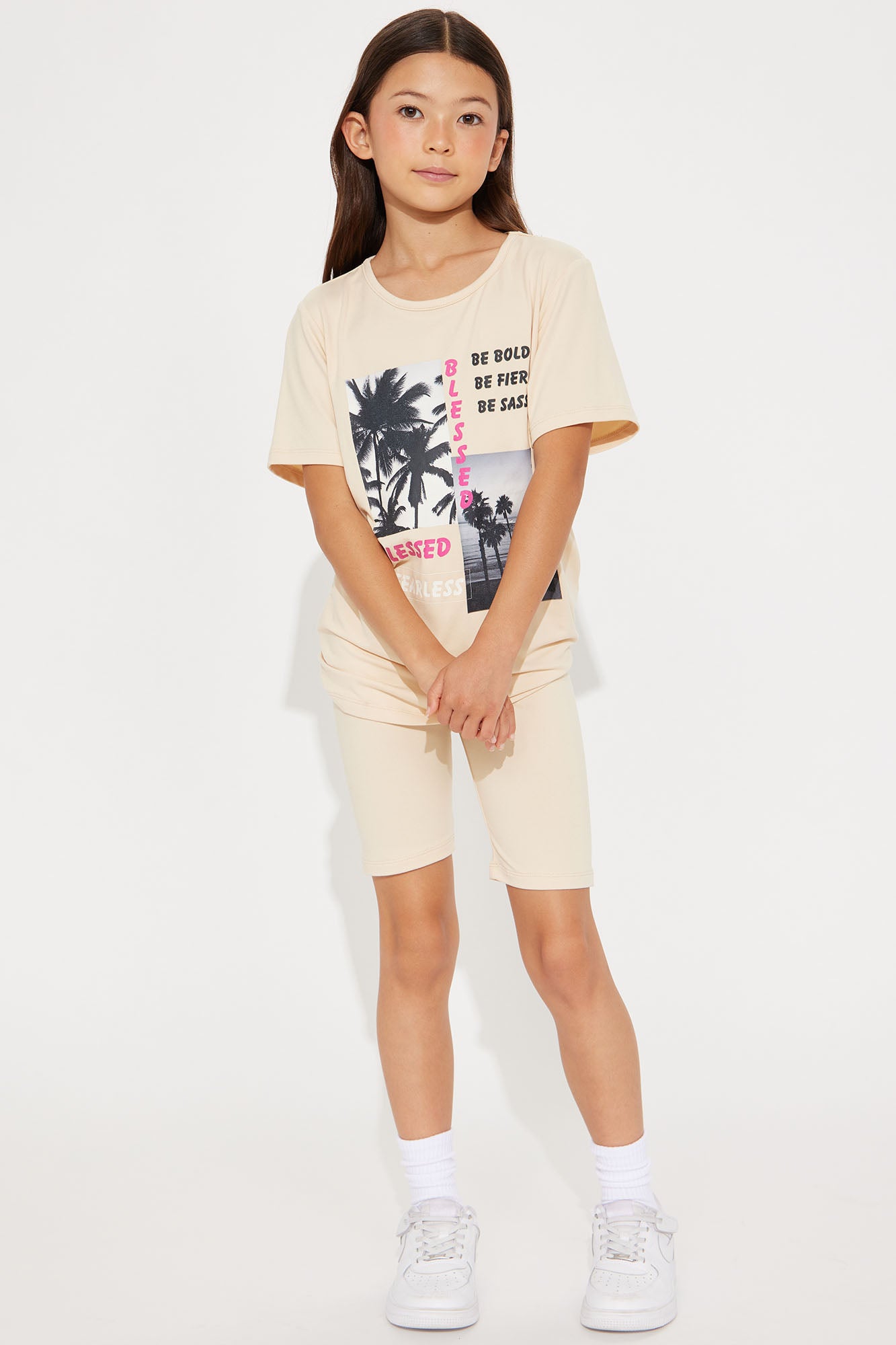 Mini Be Bold Bike Short Set - Sand