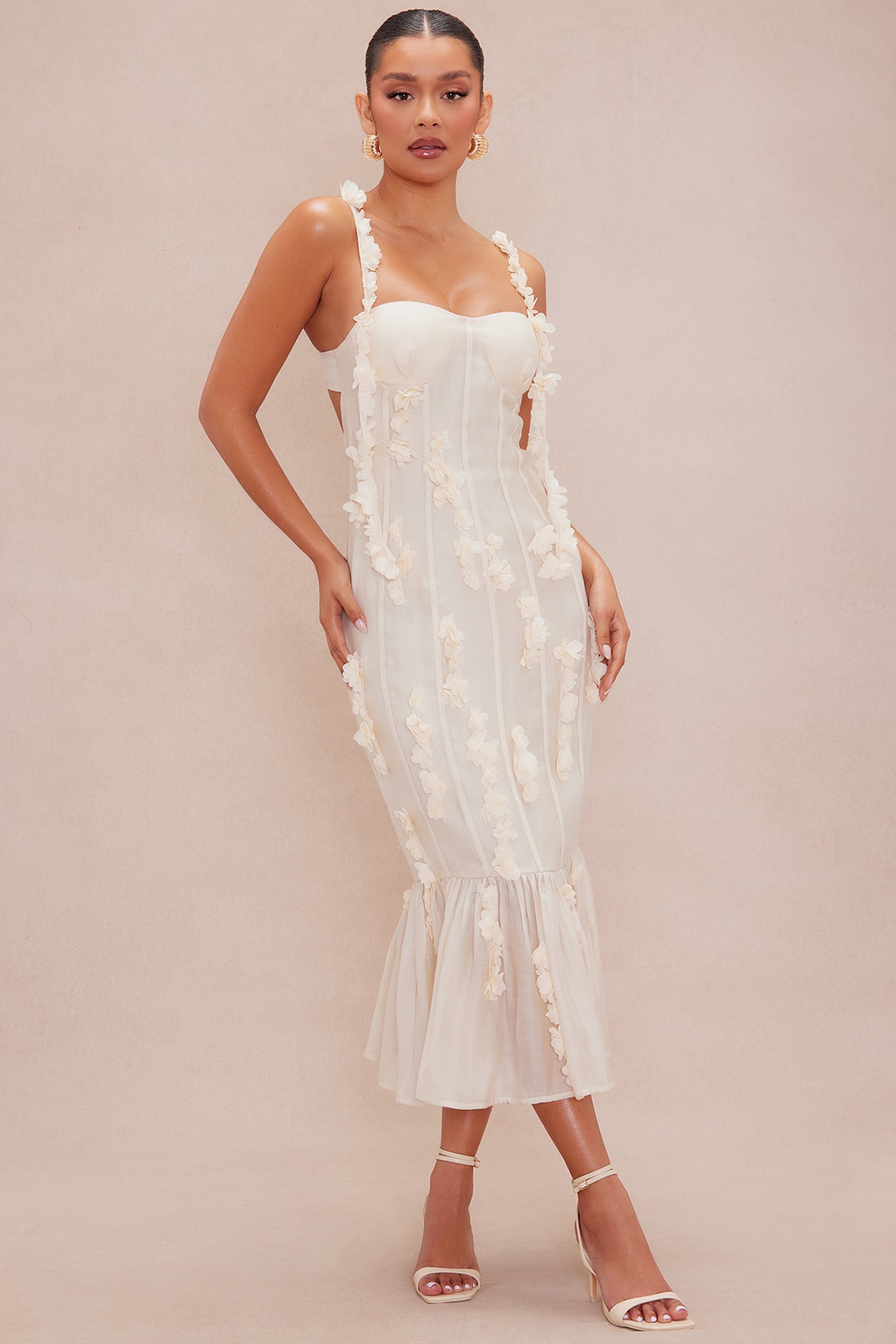 Harmony Floral Maxi Dress - Cream