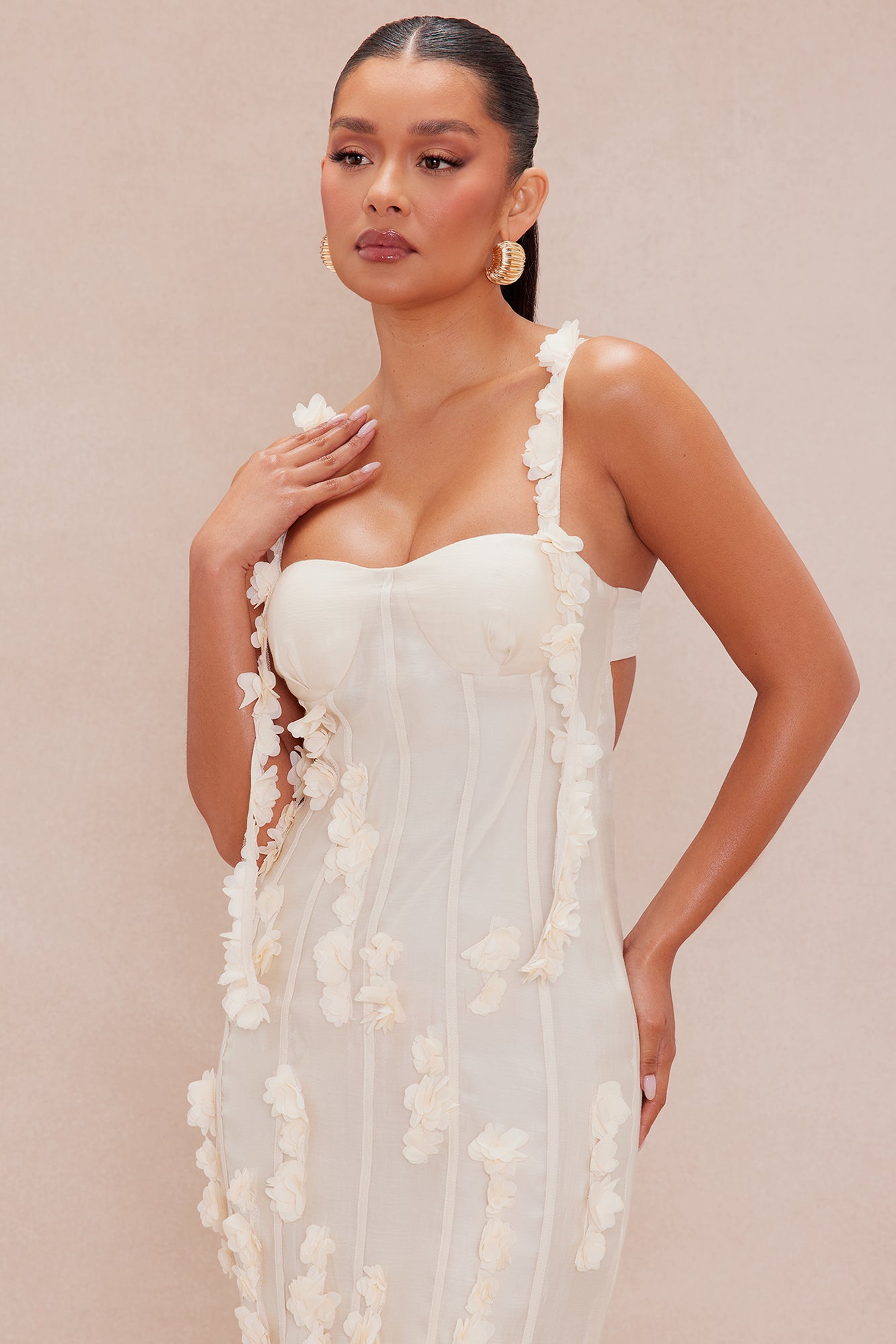 Harmony Floral Maxi Dress - Cream