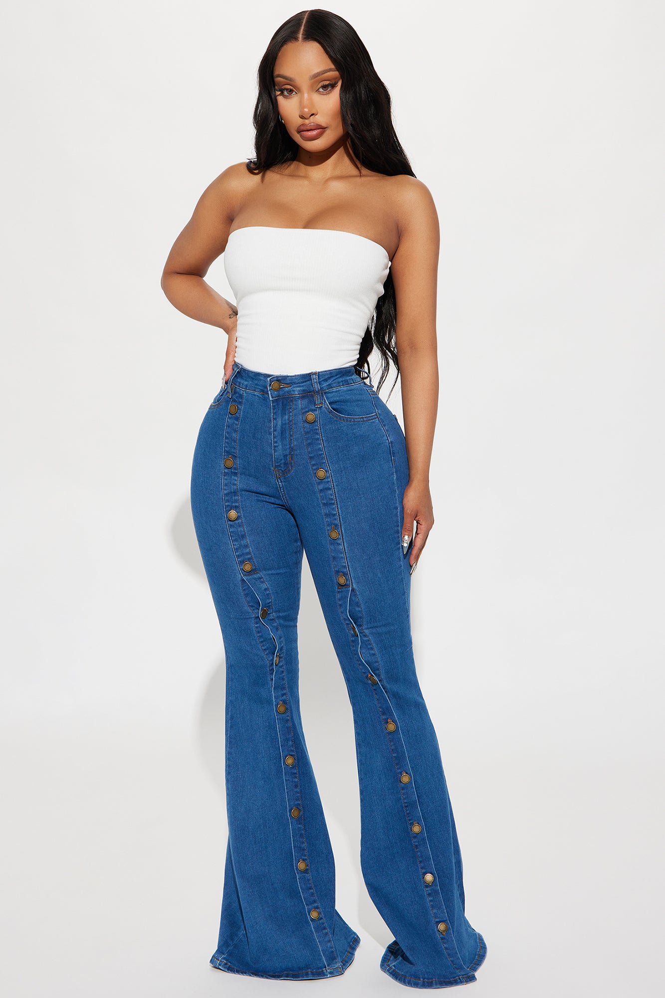 Demi Double Lined Tube Bodysuit - White