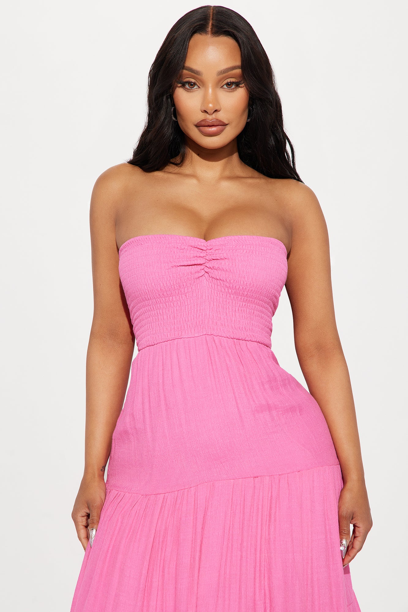 Juliette Tube Maxi Dress - Hot Pink