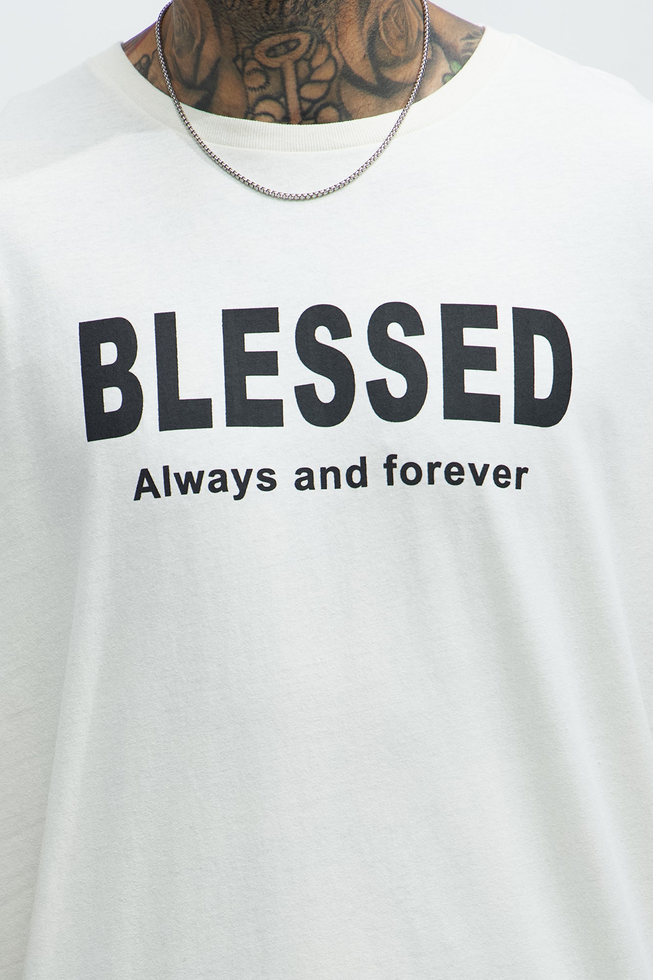 Blessed Oversized Short Sleeve Tee - White