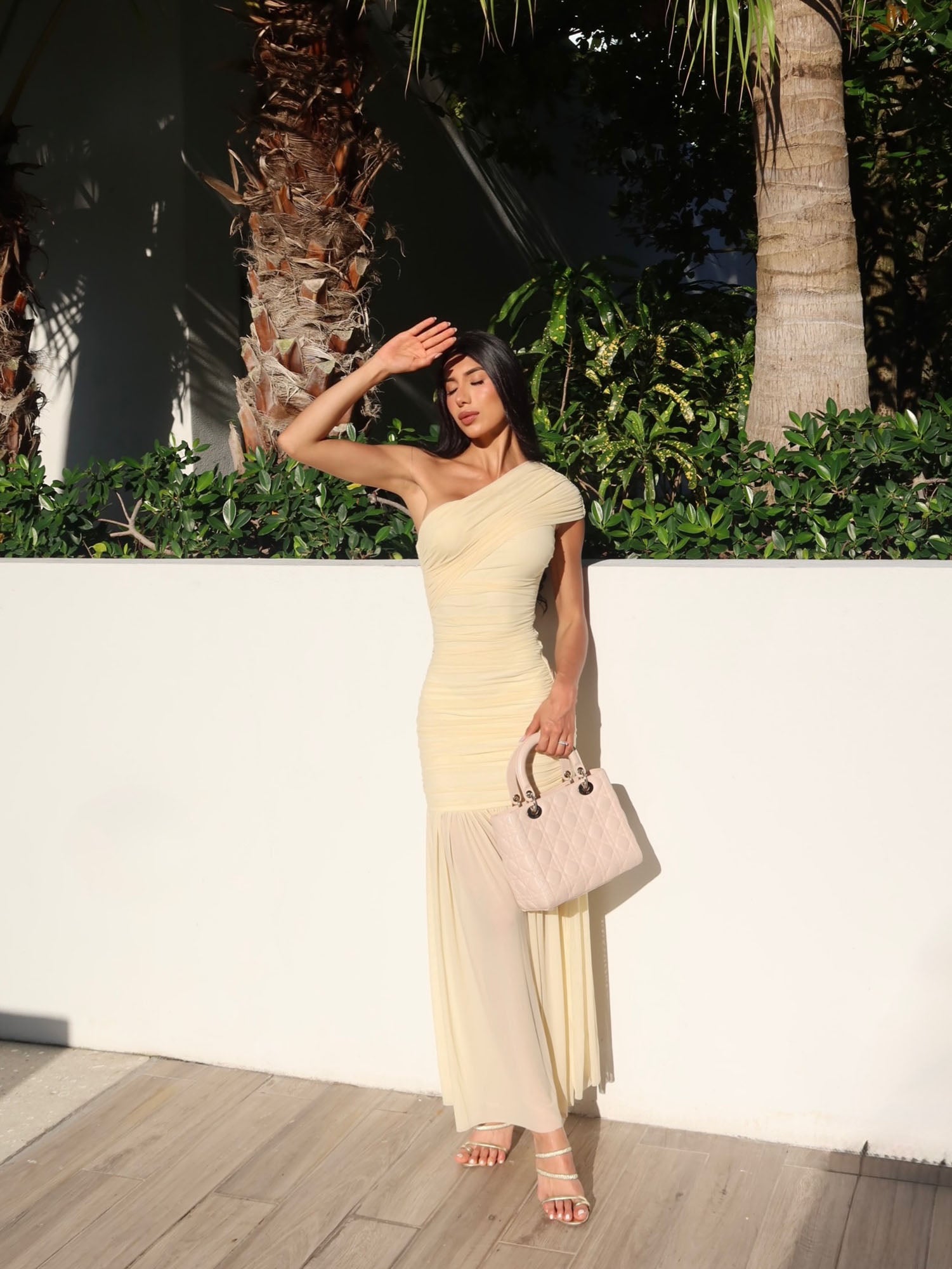 Ellen Mesh Maxi Dress - Butter Yellow
