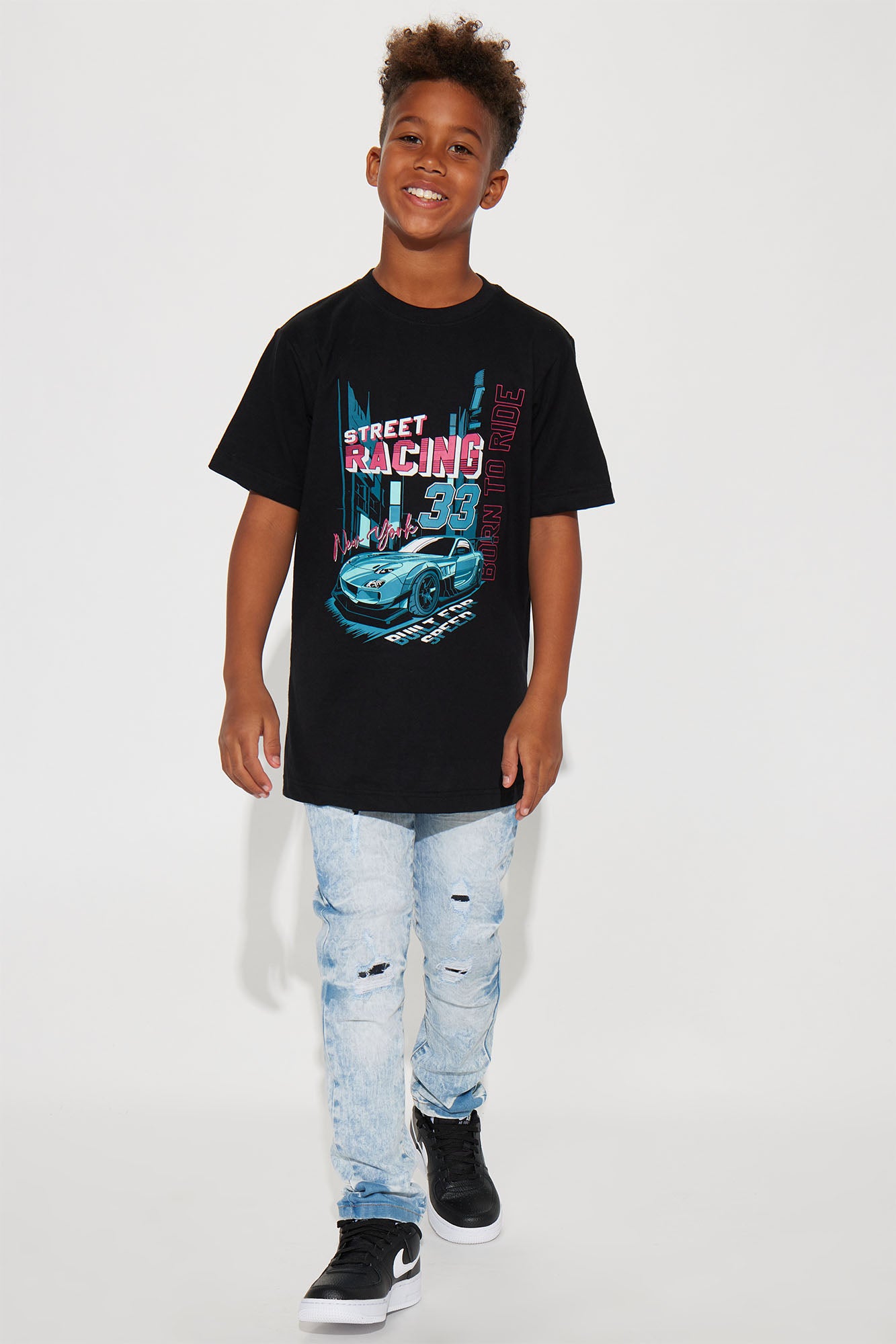 Mini Good Days Distressed Skinny Jeans - Light Blue Wash
