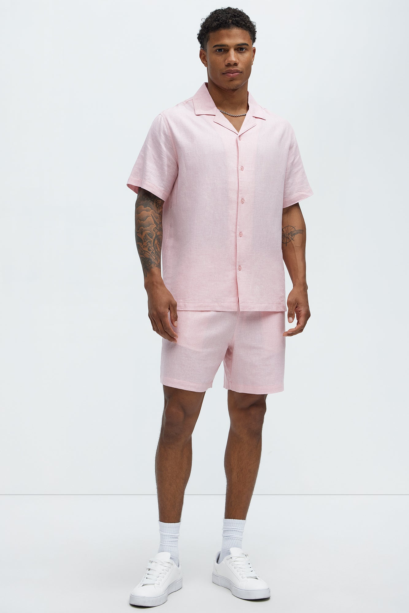Bahamas Linen Shirt - Pink