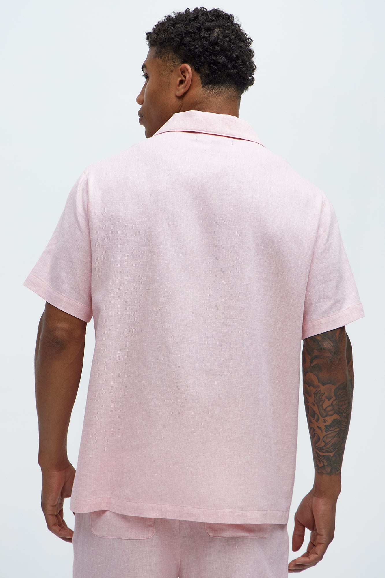 Bahamas Linen Shirt - Pink