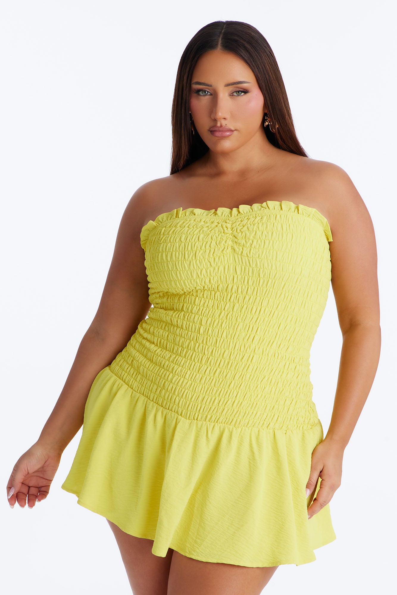 Sarabeth Smocked Romper - Yellow