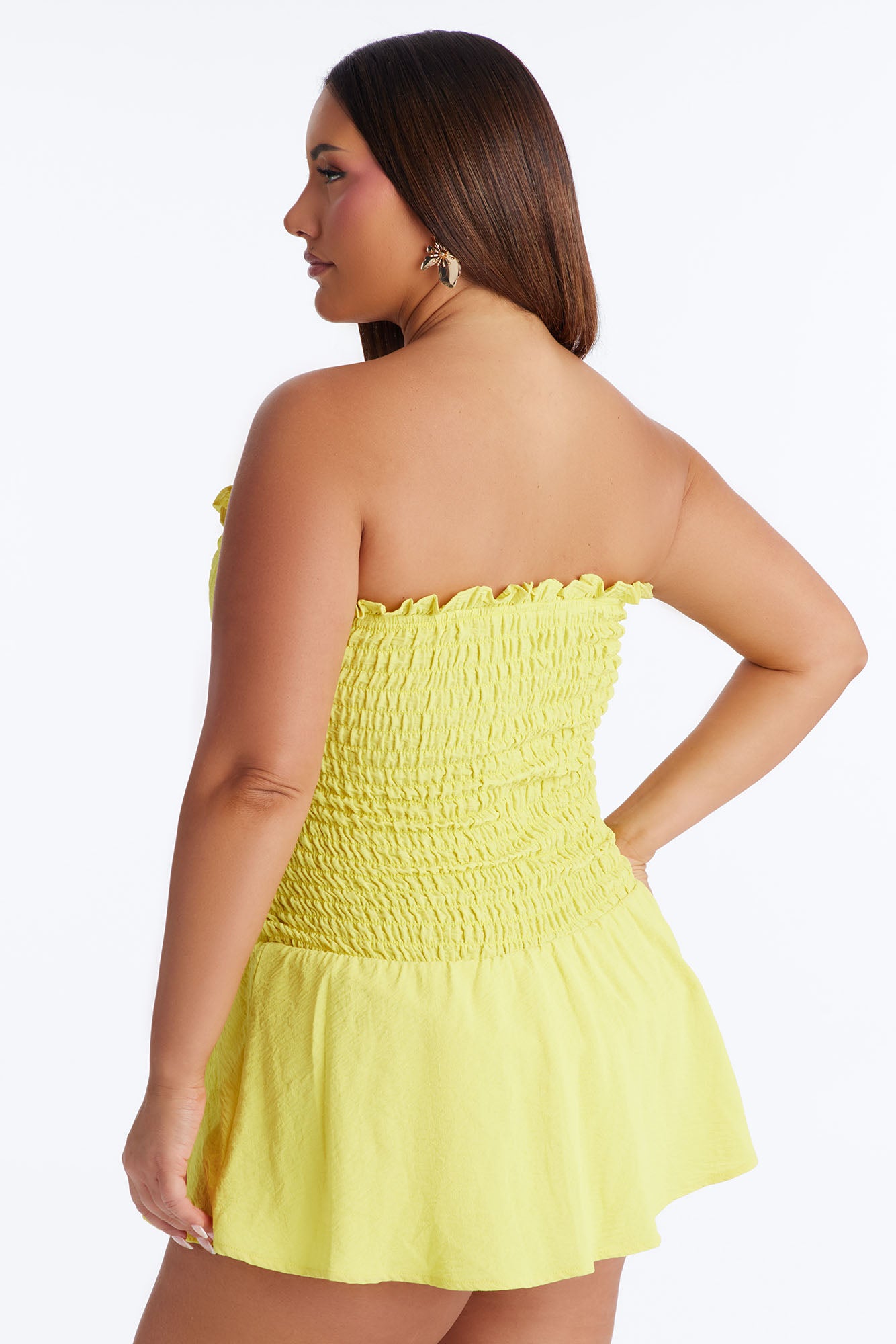 Sarabeth Smocked Romper - Yellow