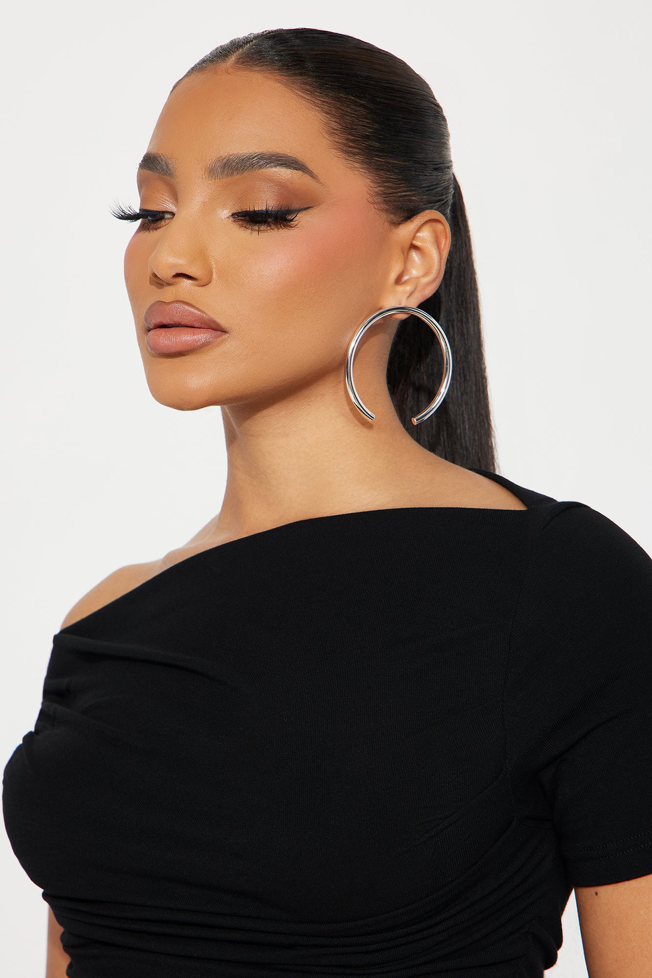 Over The Loop Earrings - Silver