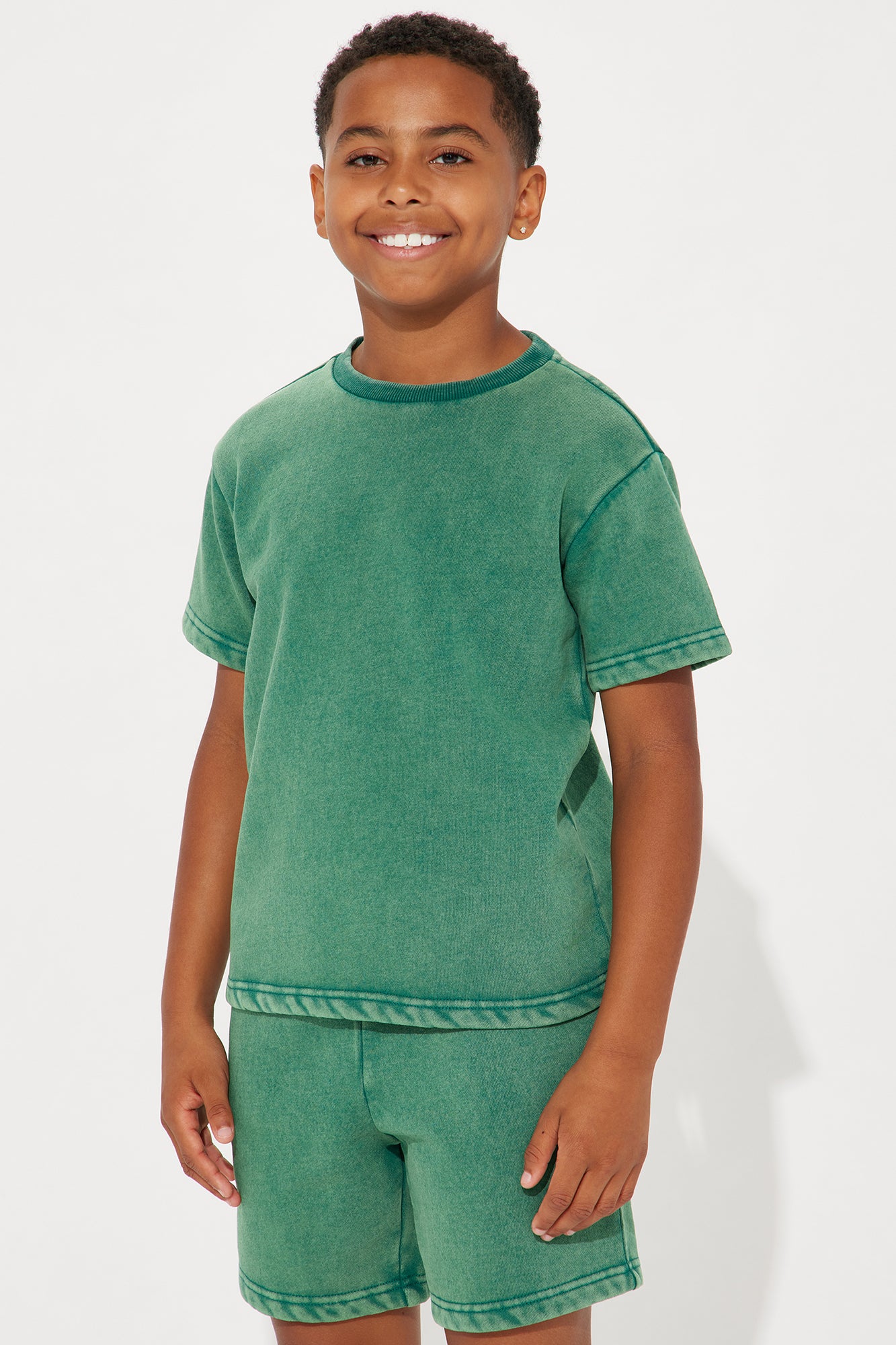 Mini Tyson Heavy Wash Boxy Tee - Green