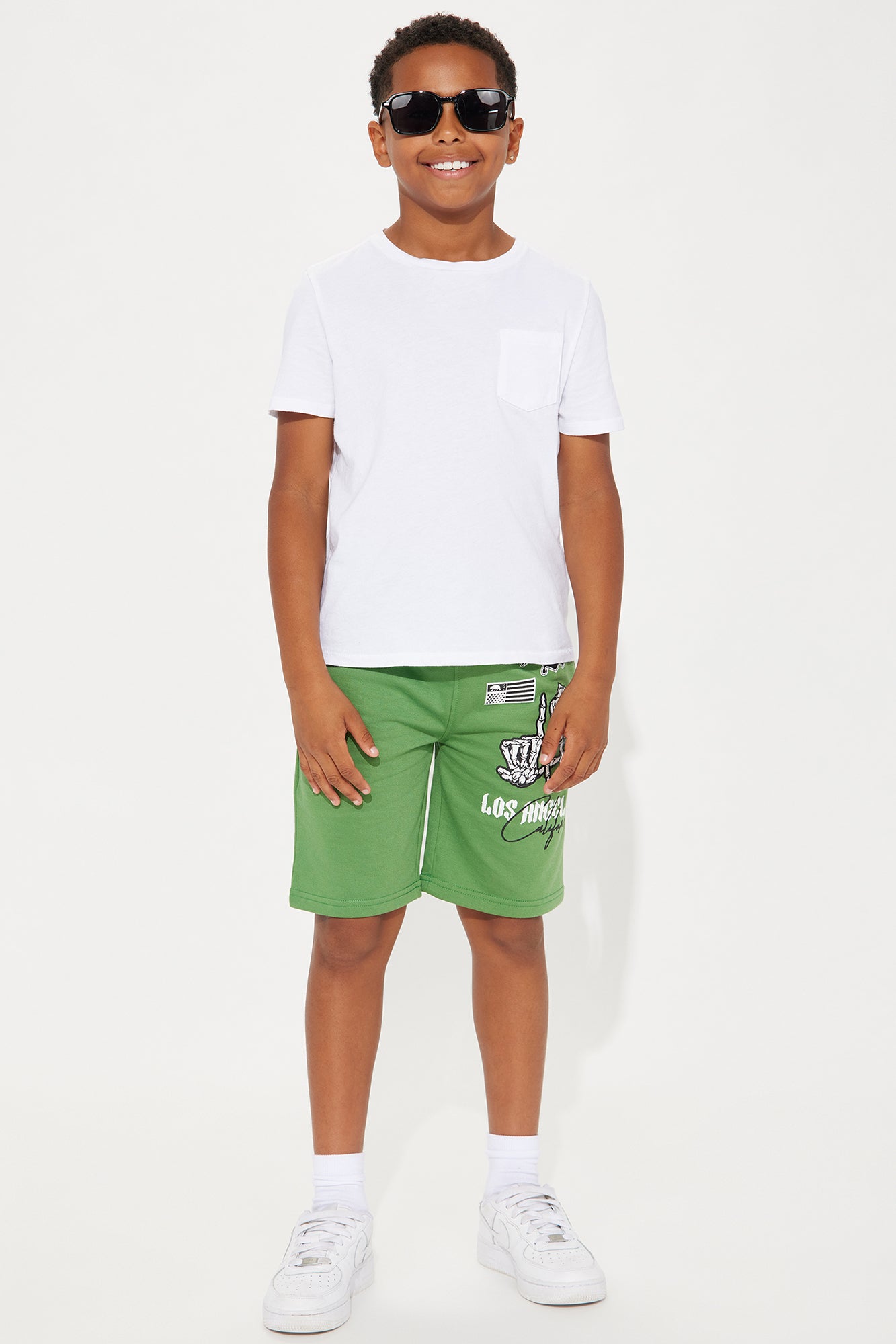 Mini LA Fleece Shorts - Olive