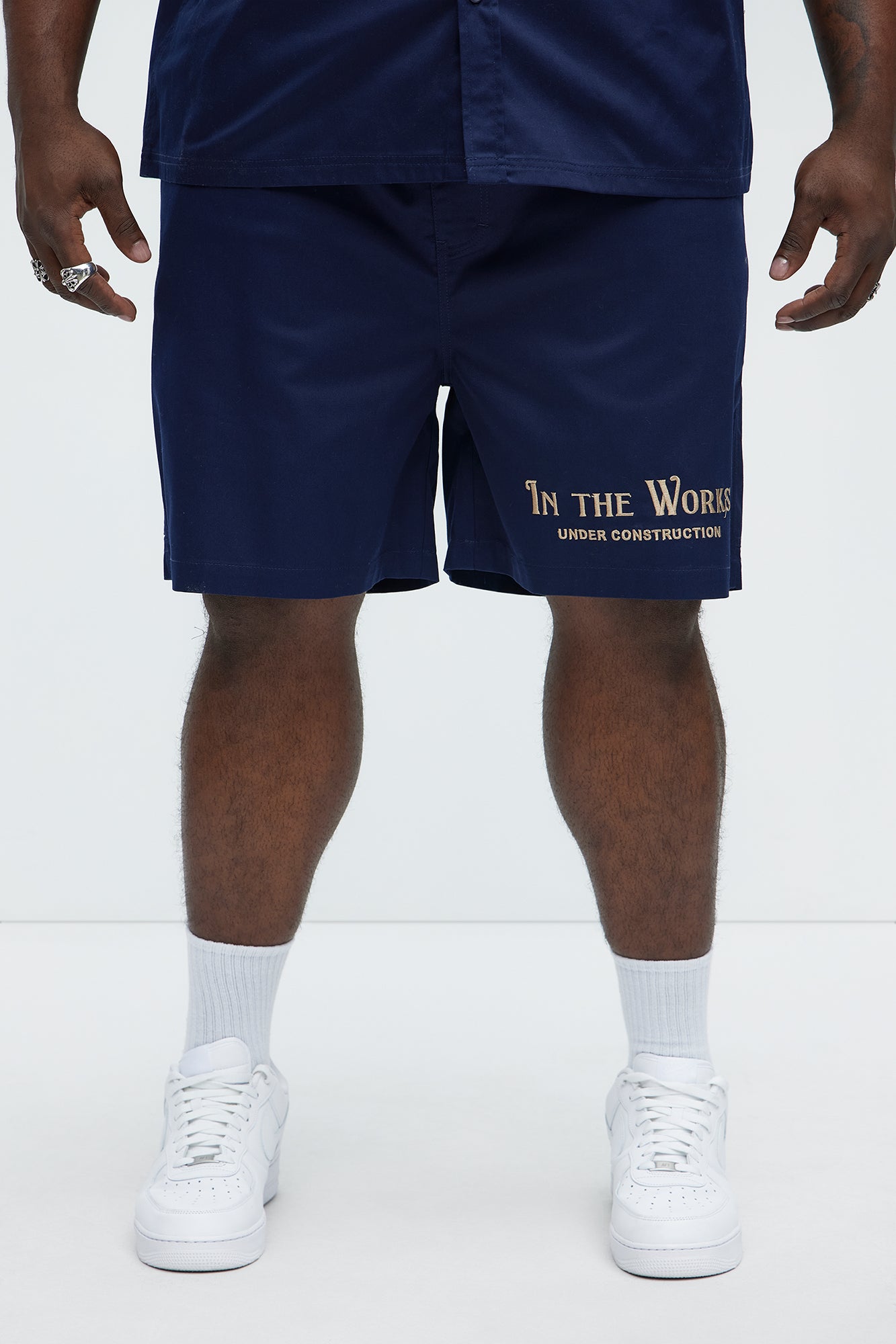 In The Works Relaxed Shorts - Navy