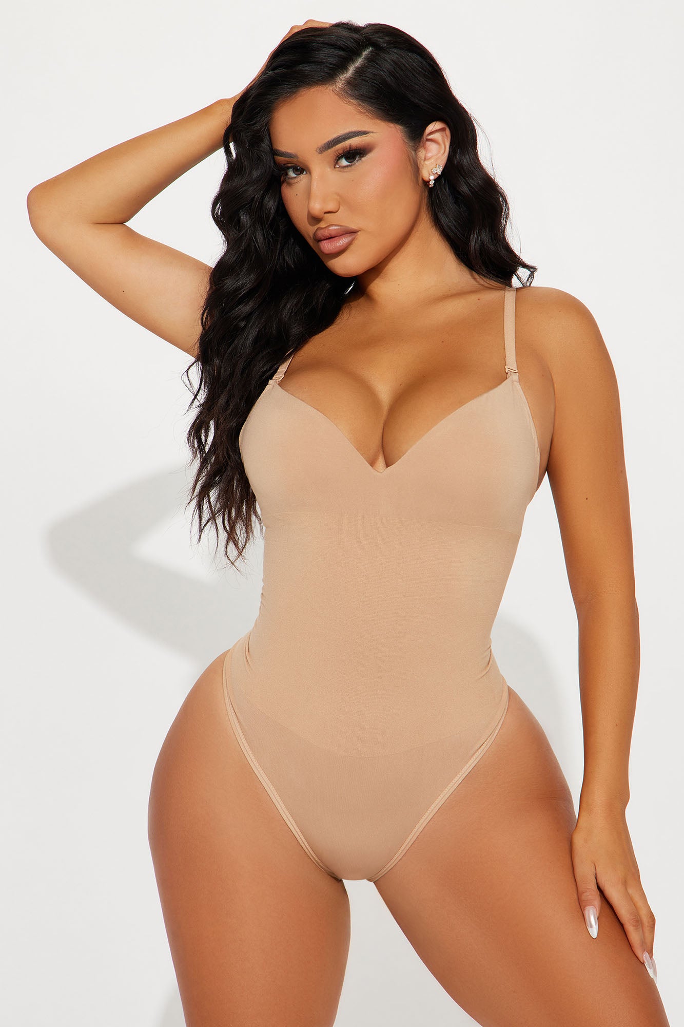 Hourglass Figure Compression Shapewear Bodysuit - Nude