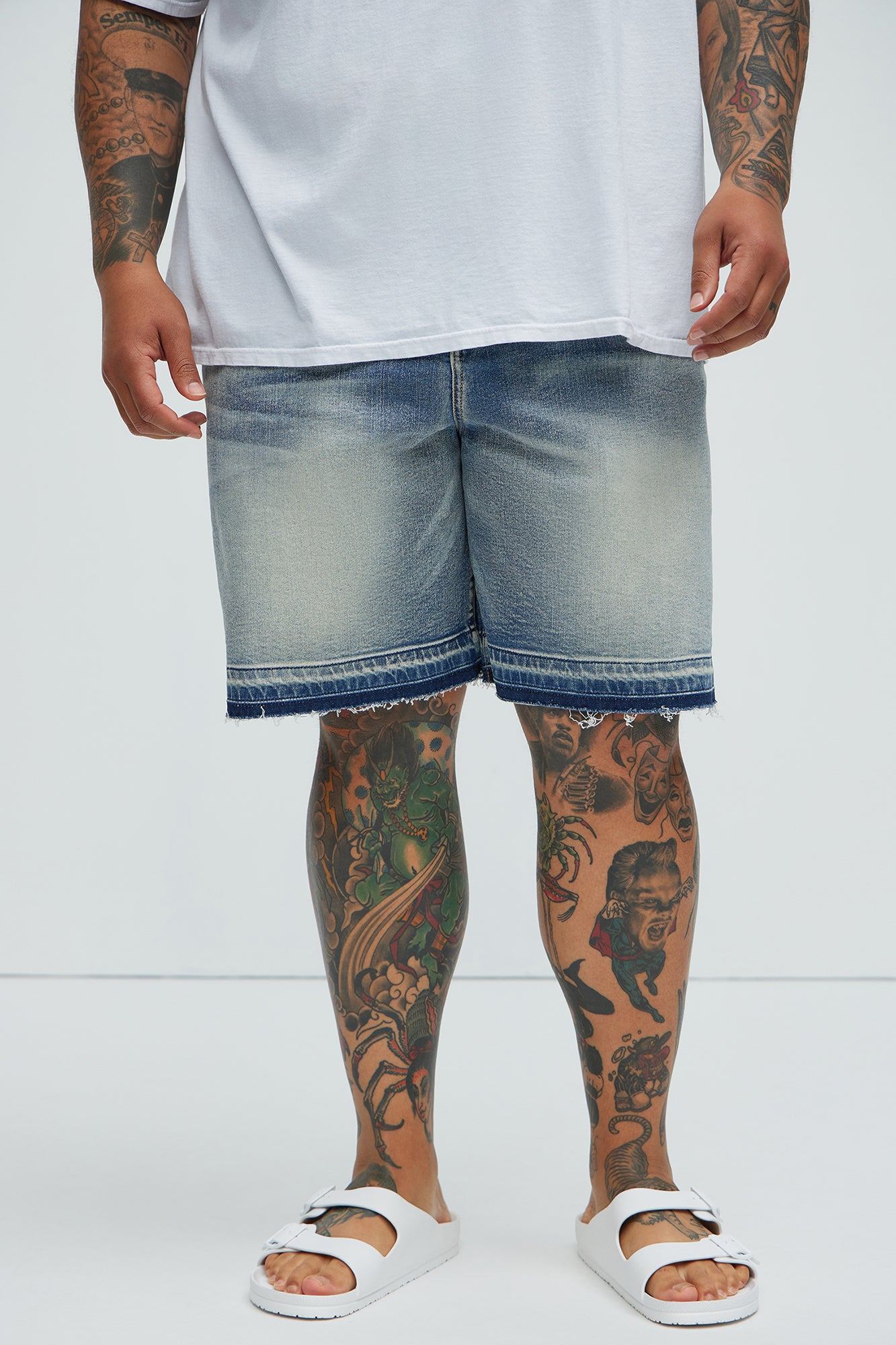Run Around Relaxed Denim Shorts - Medium Wash