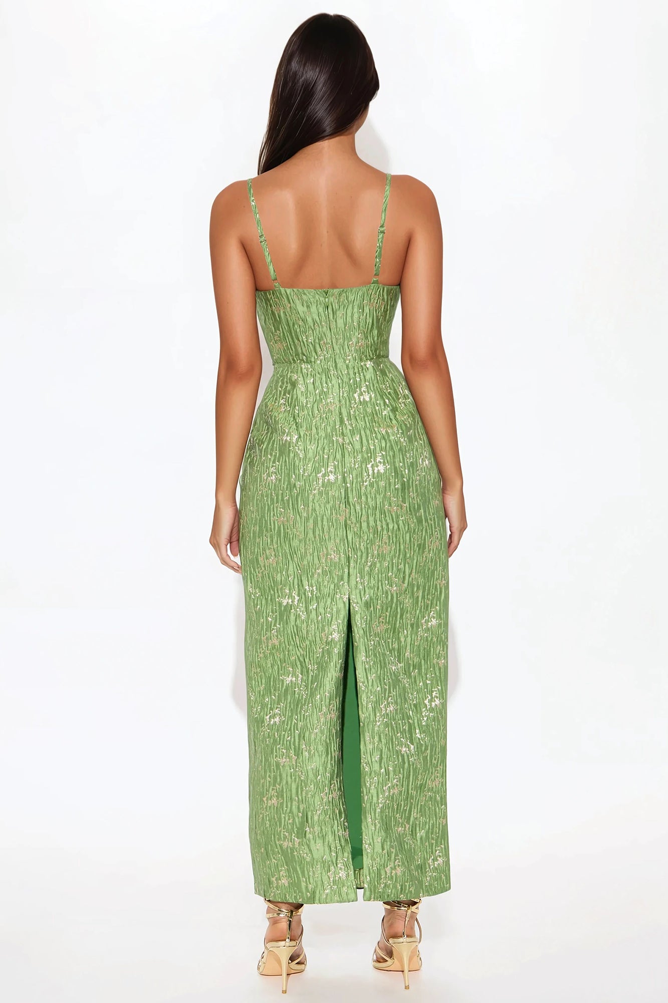 Jennifer Jacquard Maxi Dress - Green