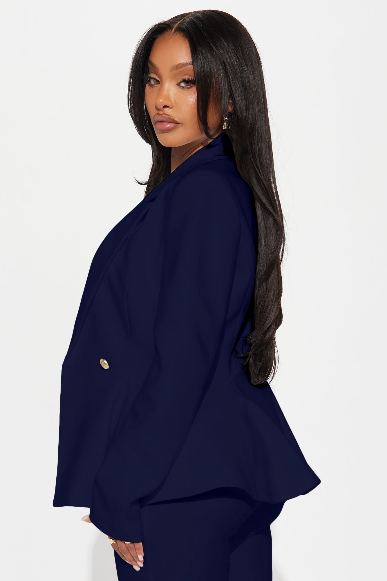 Mielle Peplum Blazer - Navy