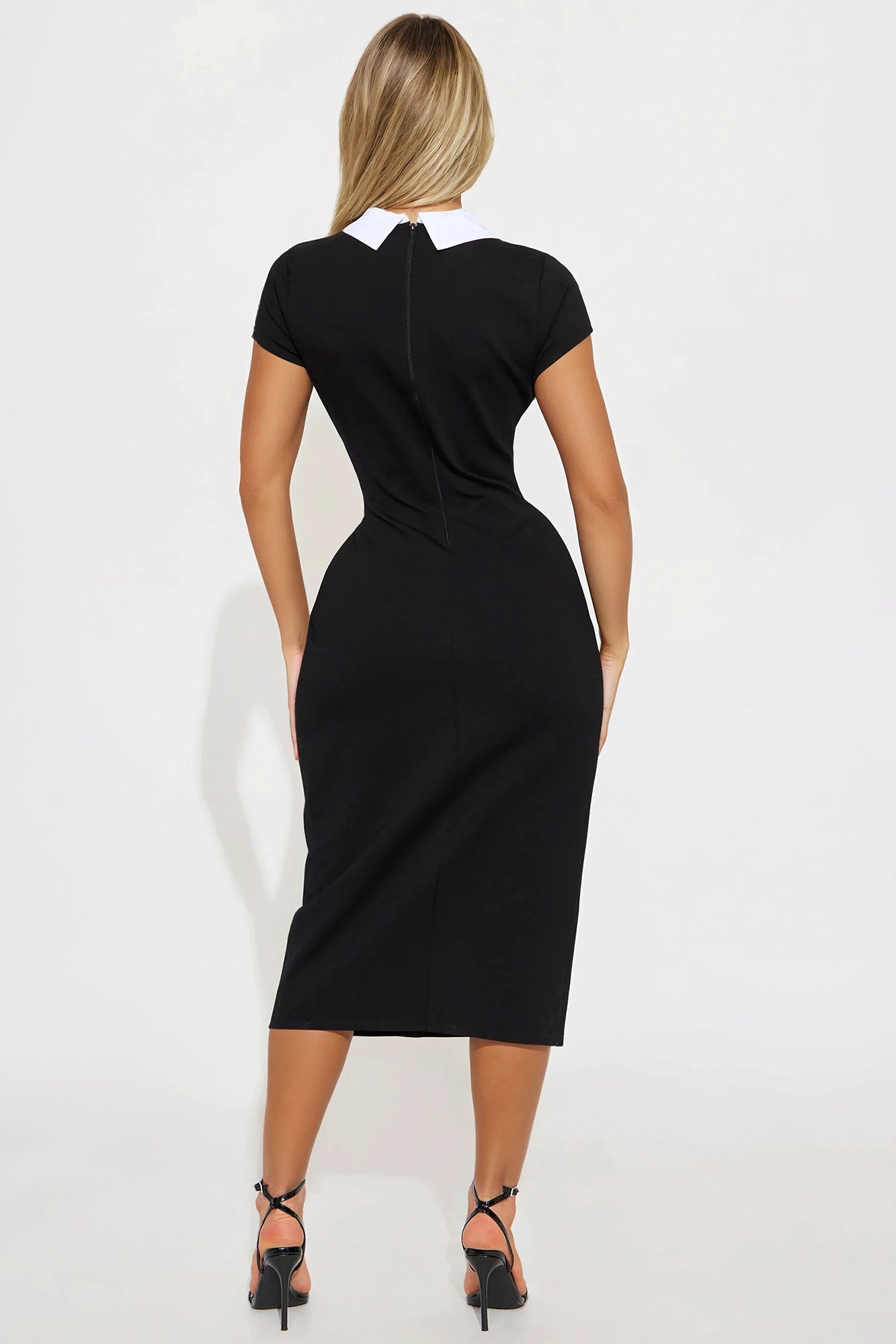 Pretty And Smart Body Sculpting Midi Dress - Black