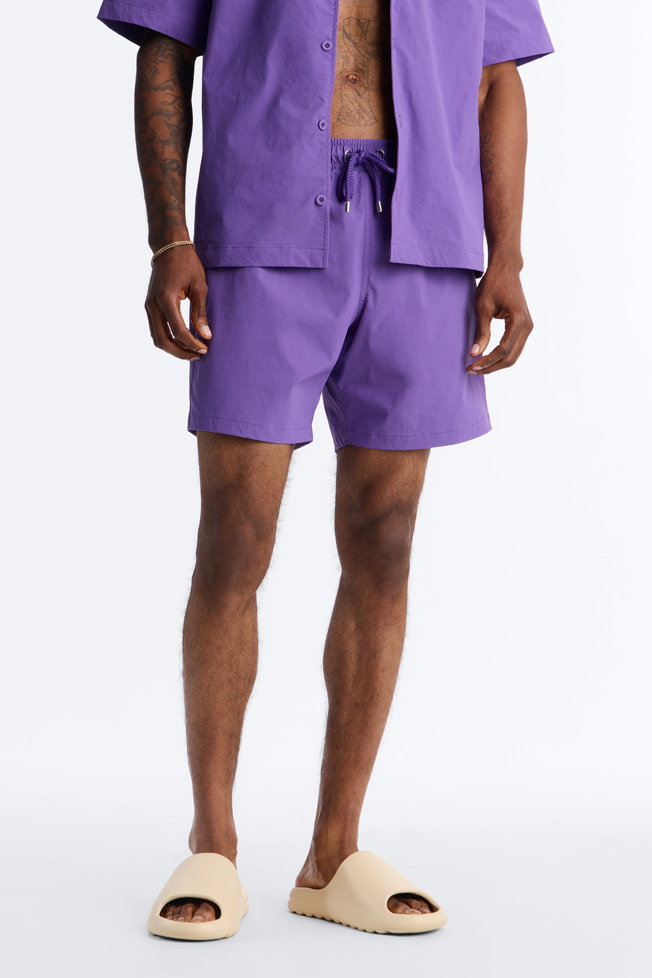 Montez Stretch Swim Trunk 7″ - Purple