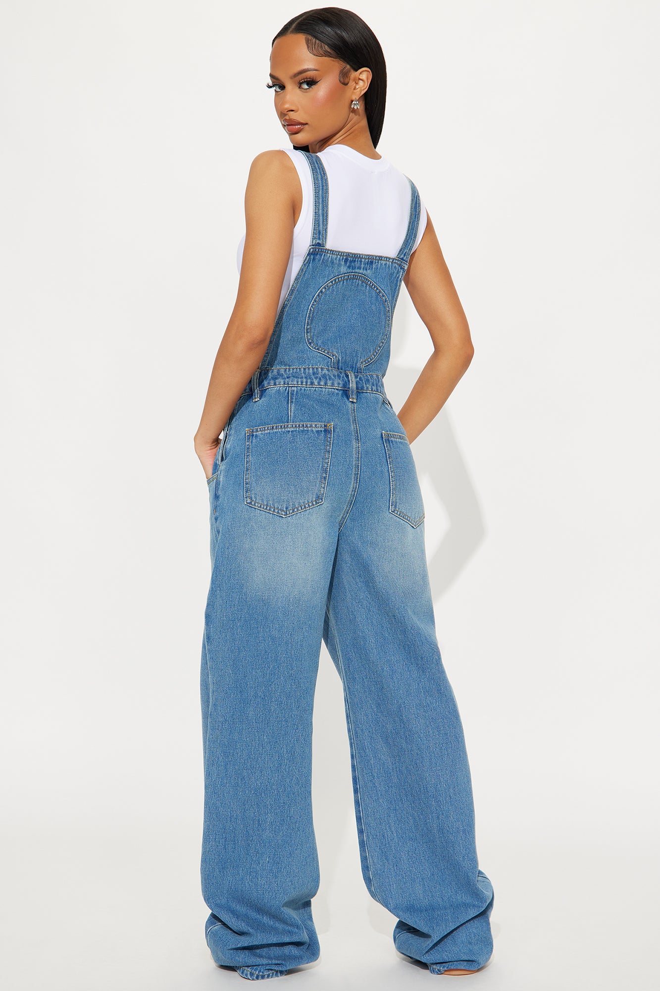 Out Of State Denim Overalls - Medium Wash