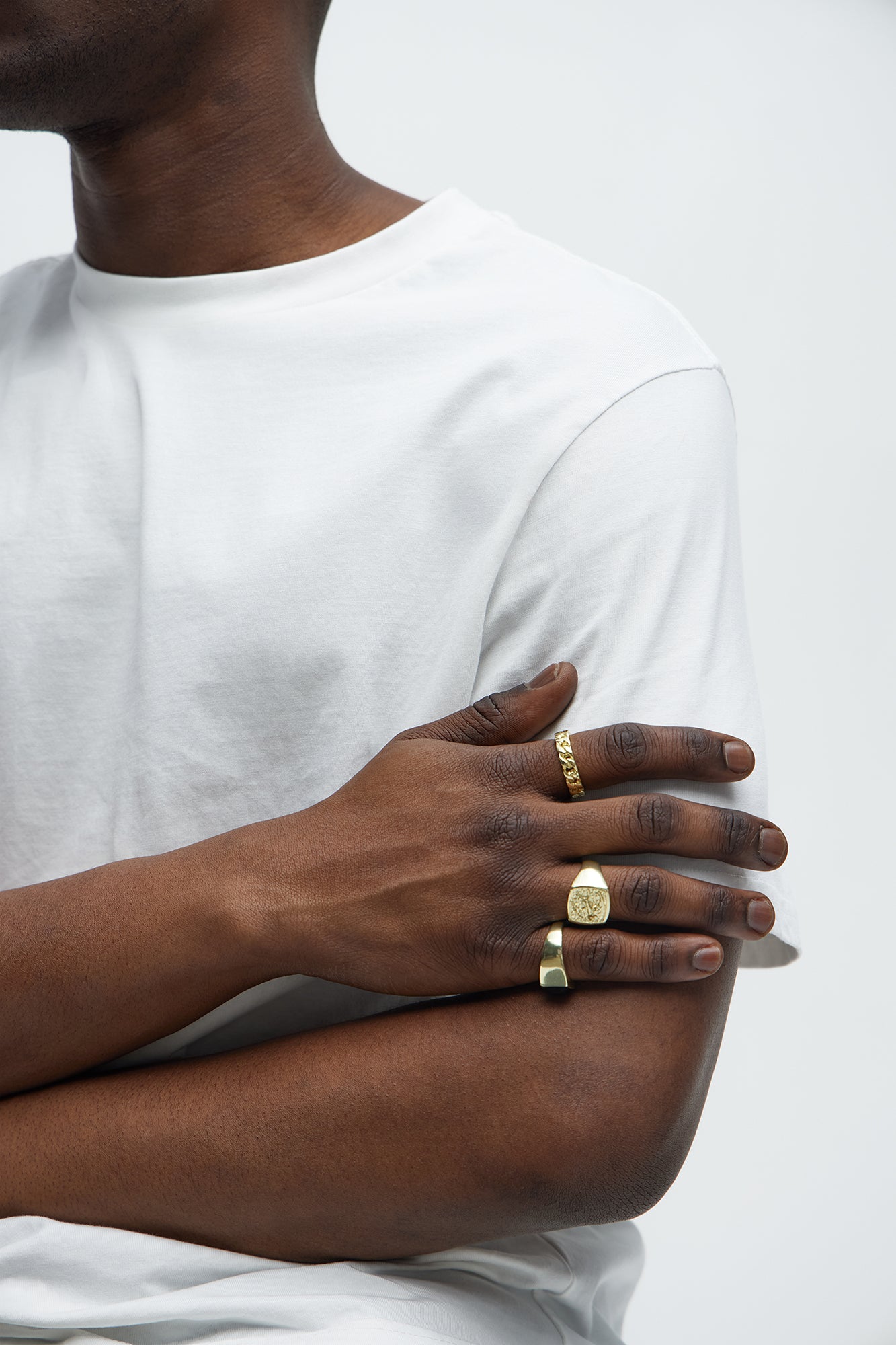 Sparrow Signet Ring Set - Gold