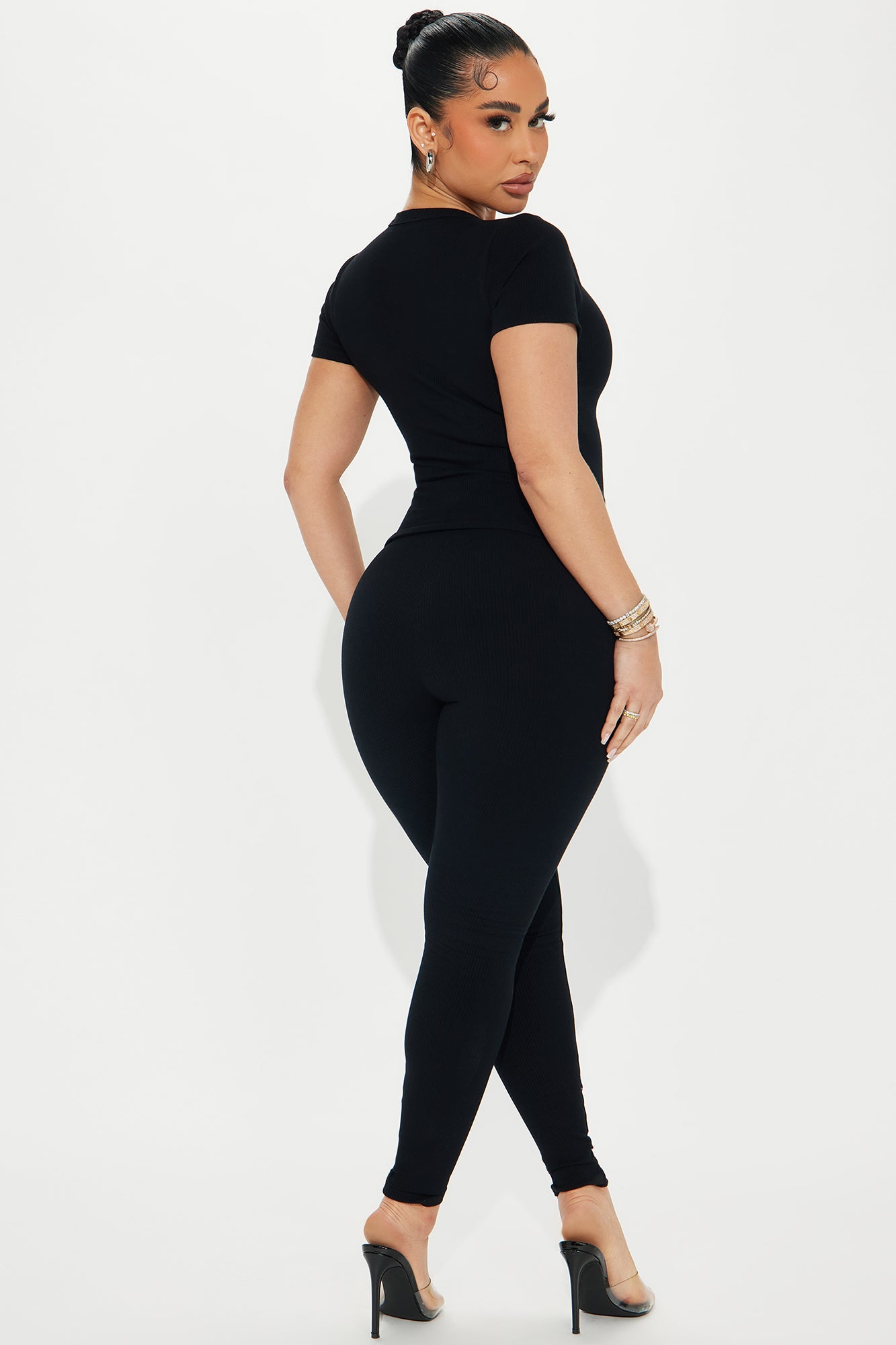 Ellie Snatched Pant Set - Black