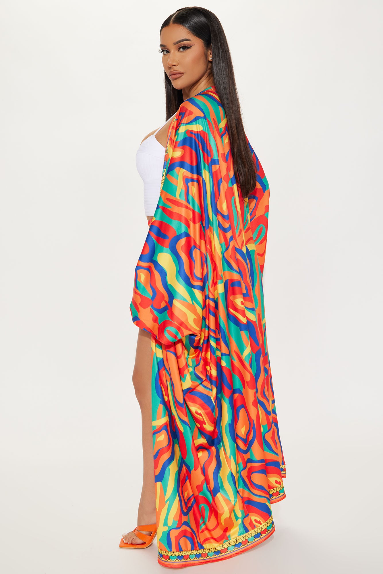 Forever With You Kimono Short Set - Yellow/combo