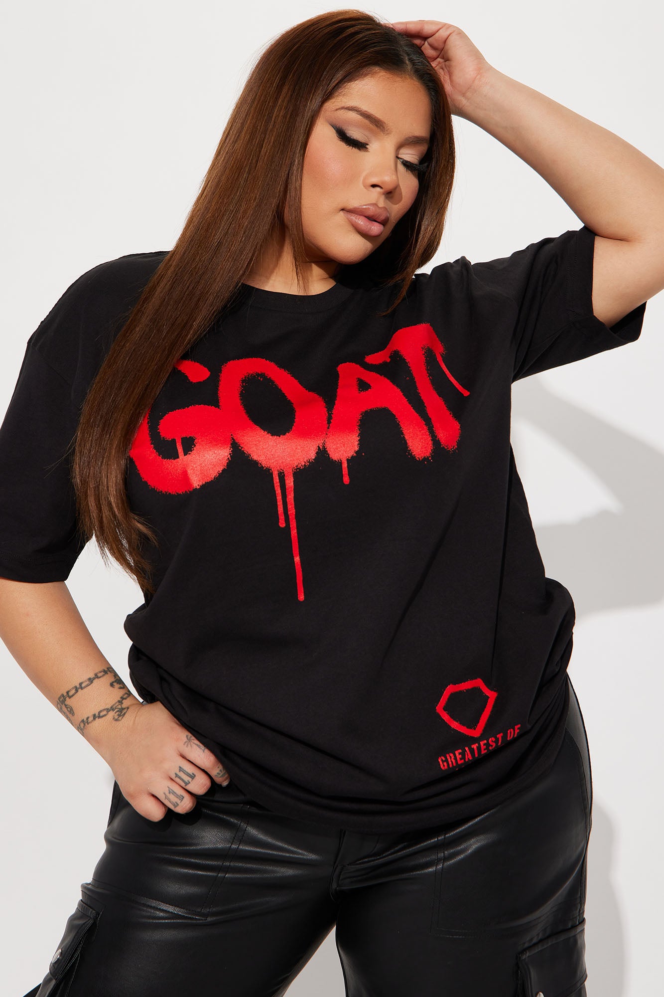 GOAT Graffiti Top - Black/Red
