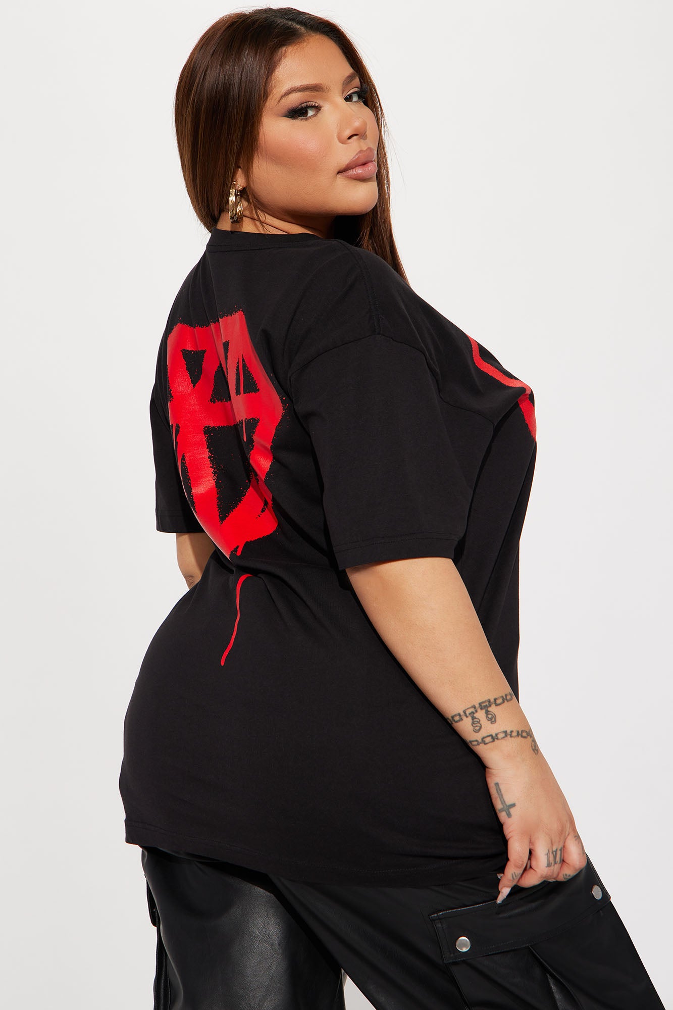 GOAT Graffiti Top - Black/Red