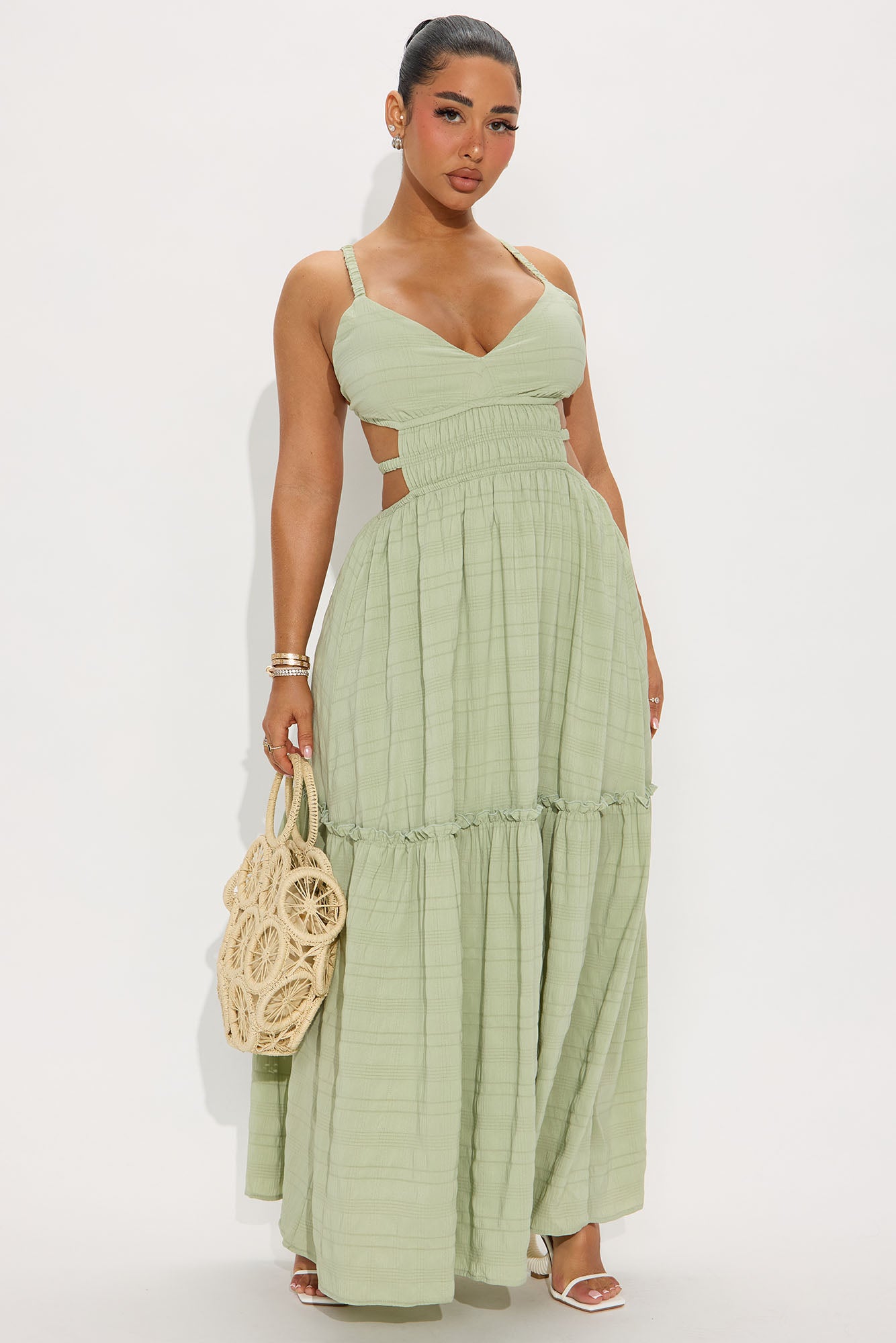 Ellen Tiered Maxi Dress - Sage