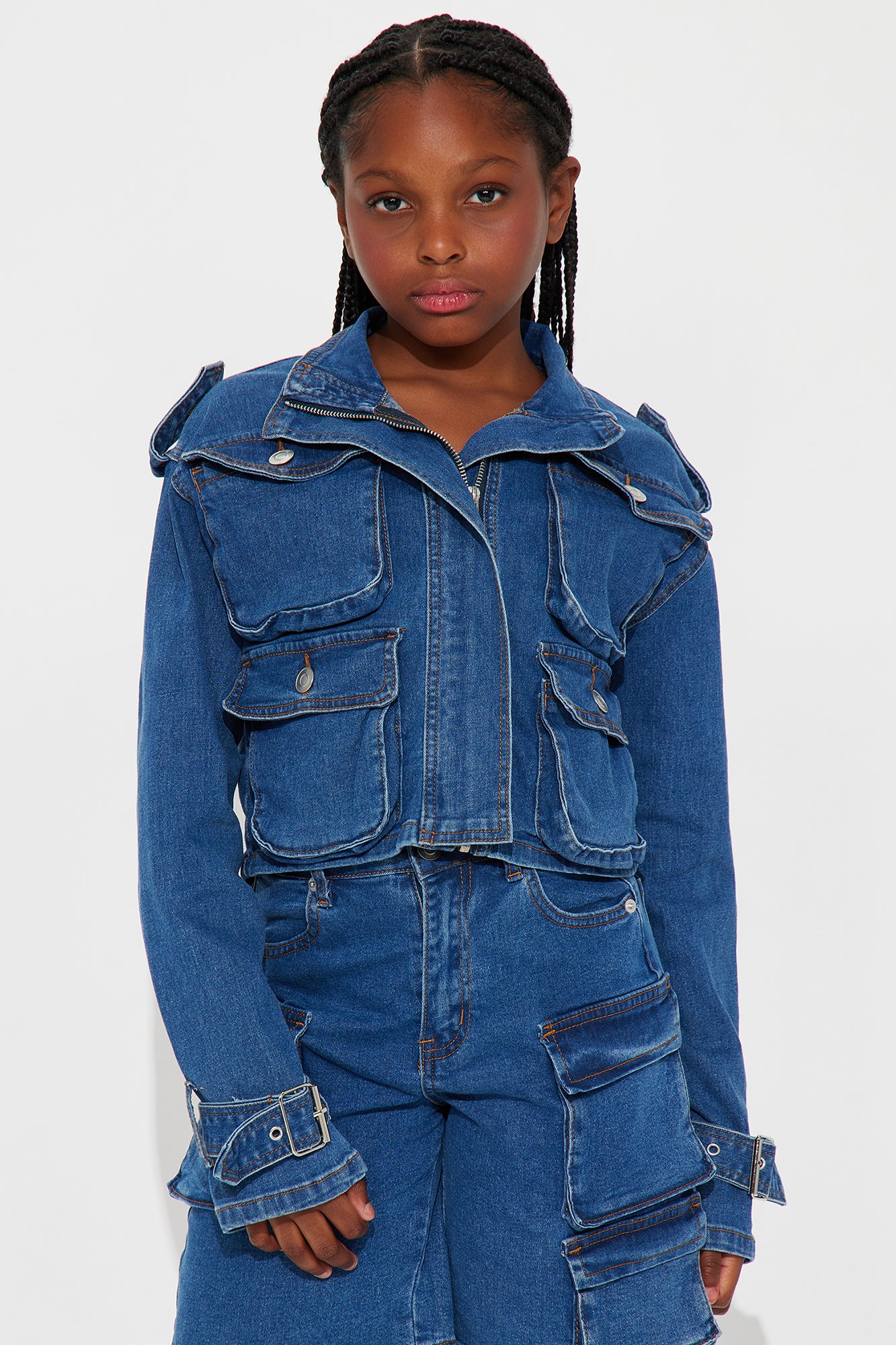 Mini Billie Cargo Jacket - Indigo