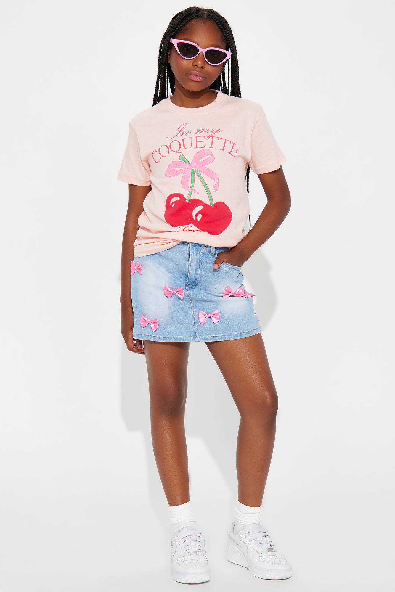 Mini In My Coquette Era Short Sleeve T-Shirt - Blush
