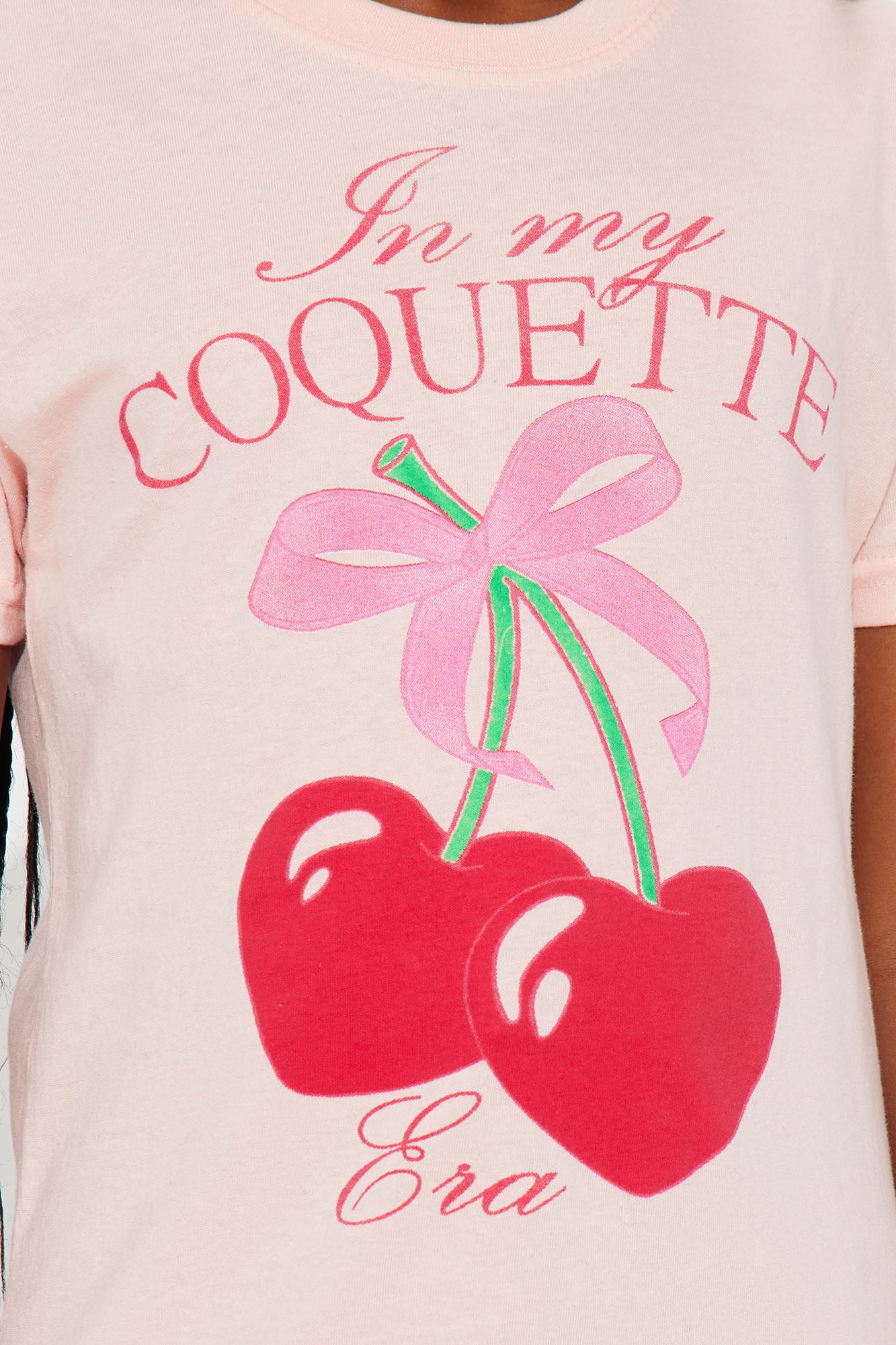 Mini In My Coquette Era Short Sleeve T-Shirt - Blush