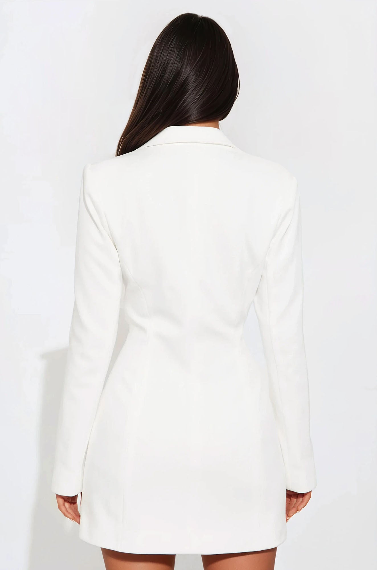 Tall Noemi Micro Mini Blazer Dress - White