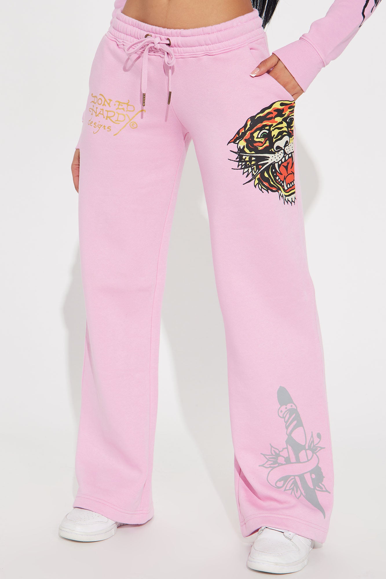 Ed Hardy Tiger Roar Pant - Pink