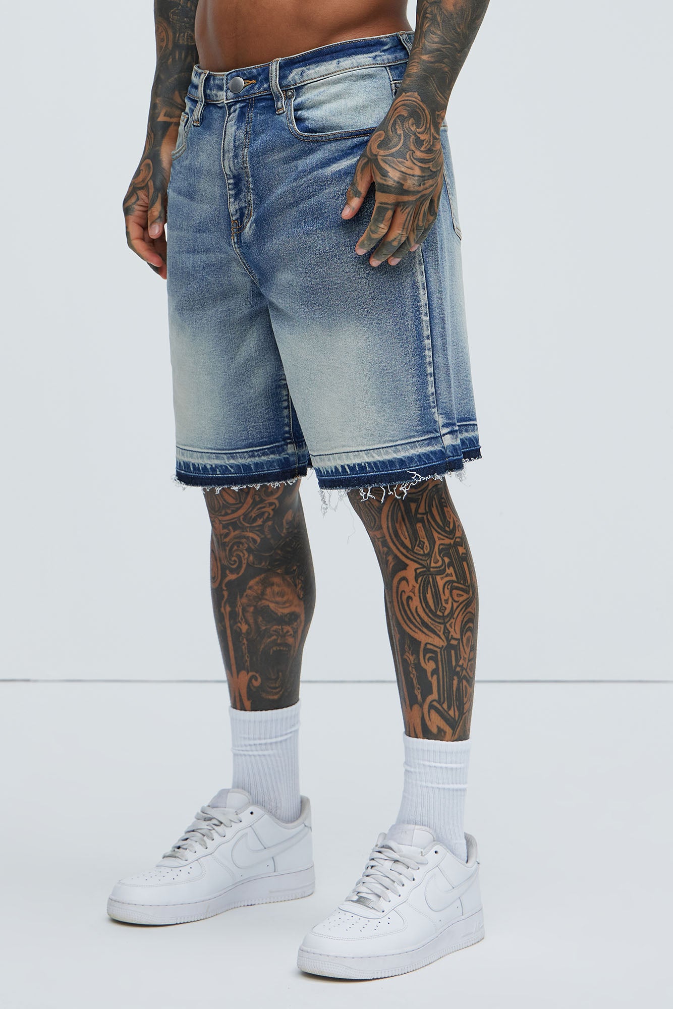 Run Around Relaxed Denim Shorts - Medium Wash